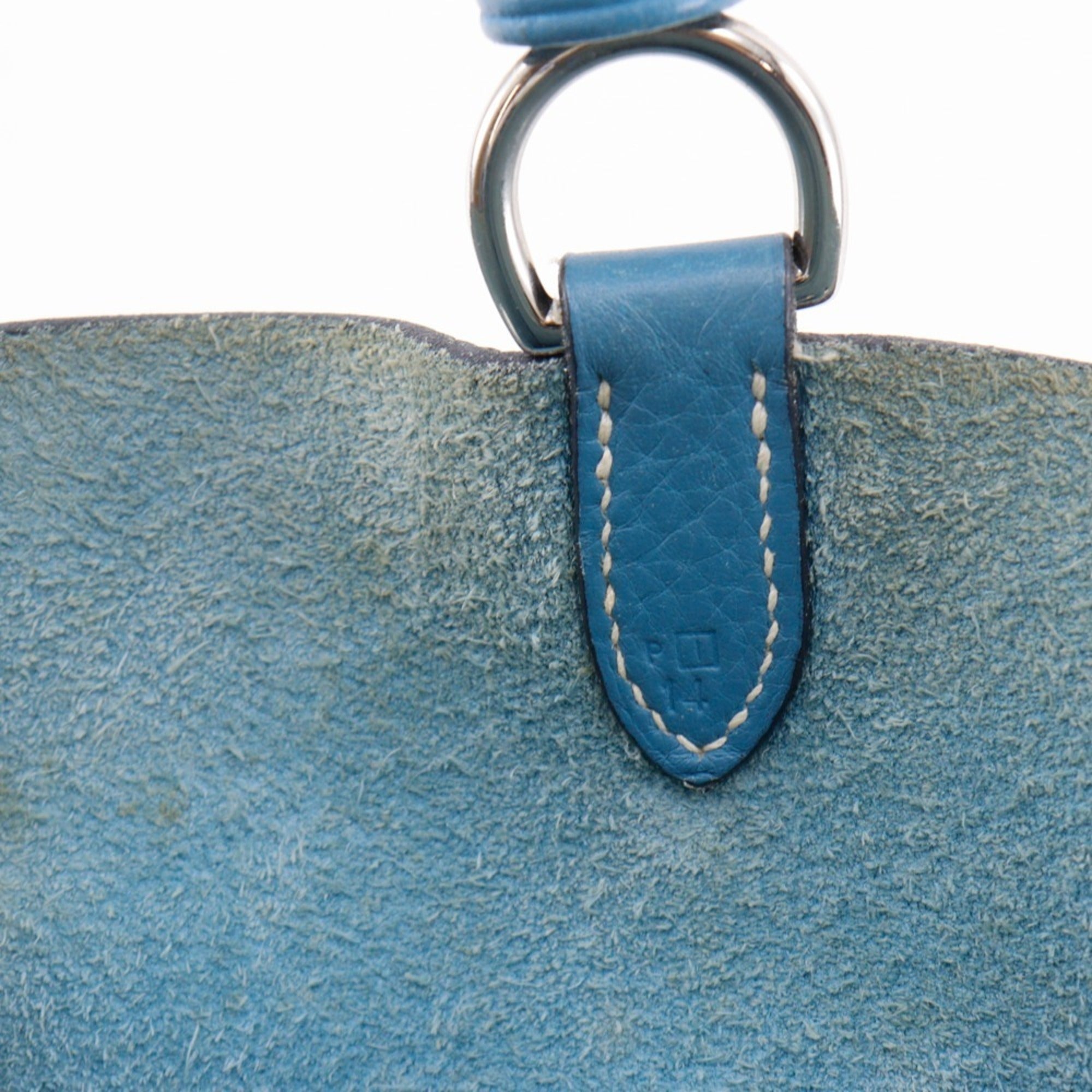Hermes Blue Blue Jean Taurillon Clemence Leather Shoulder Bag (Pre-Owned)