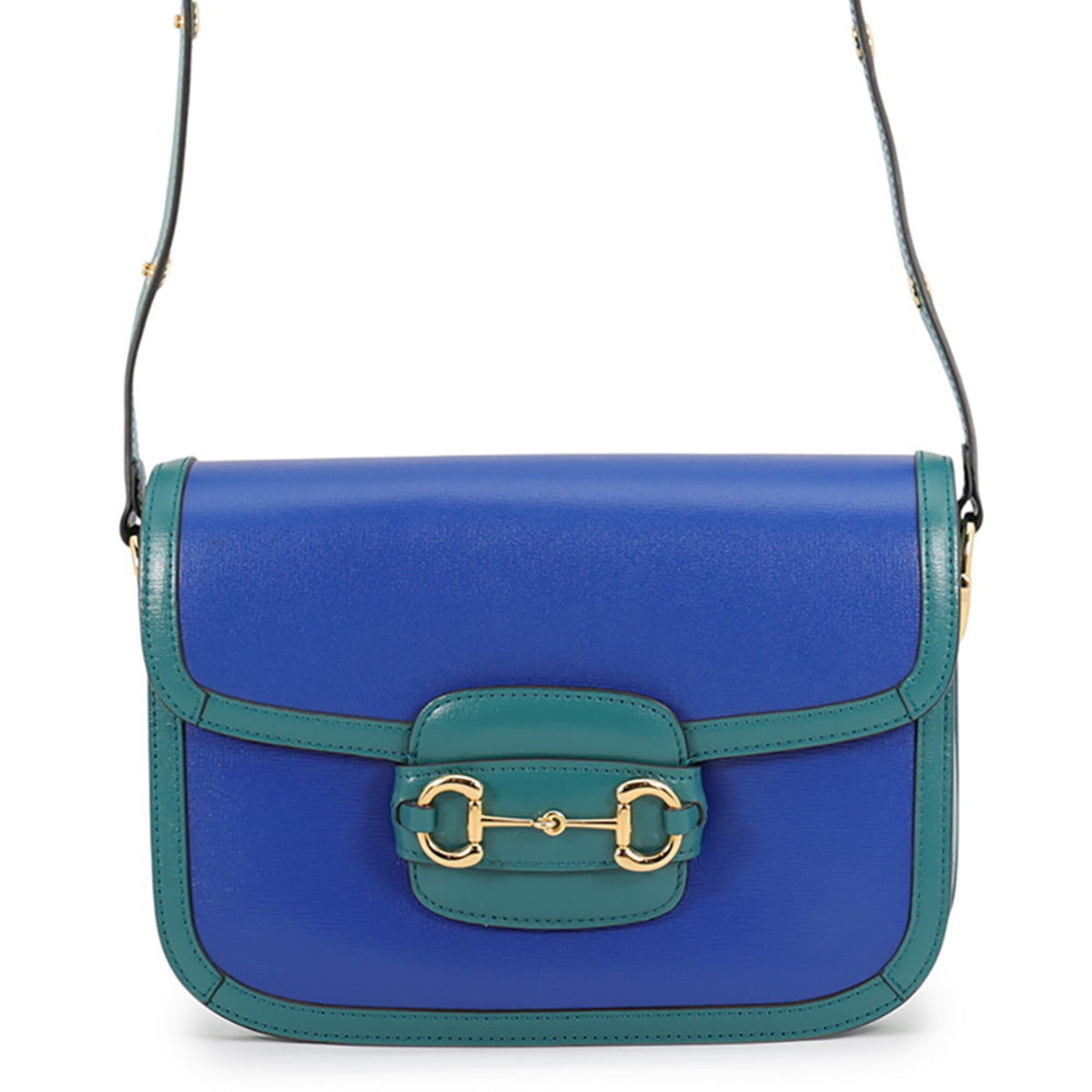 Gucci Blue Leather Handbag Shoulder Bag (Pre-Owned)