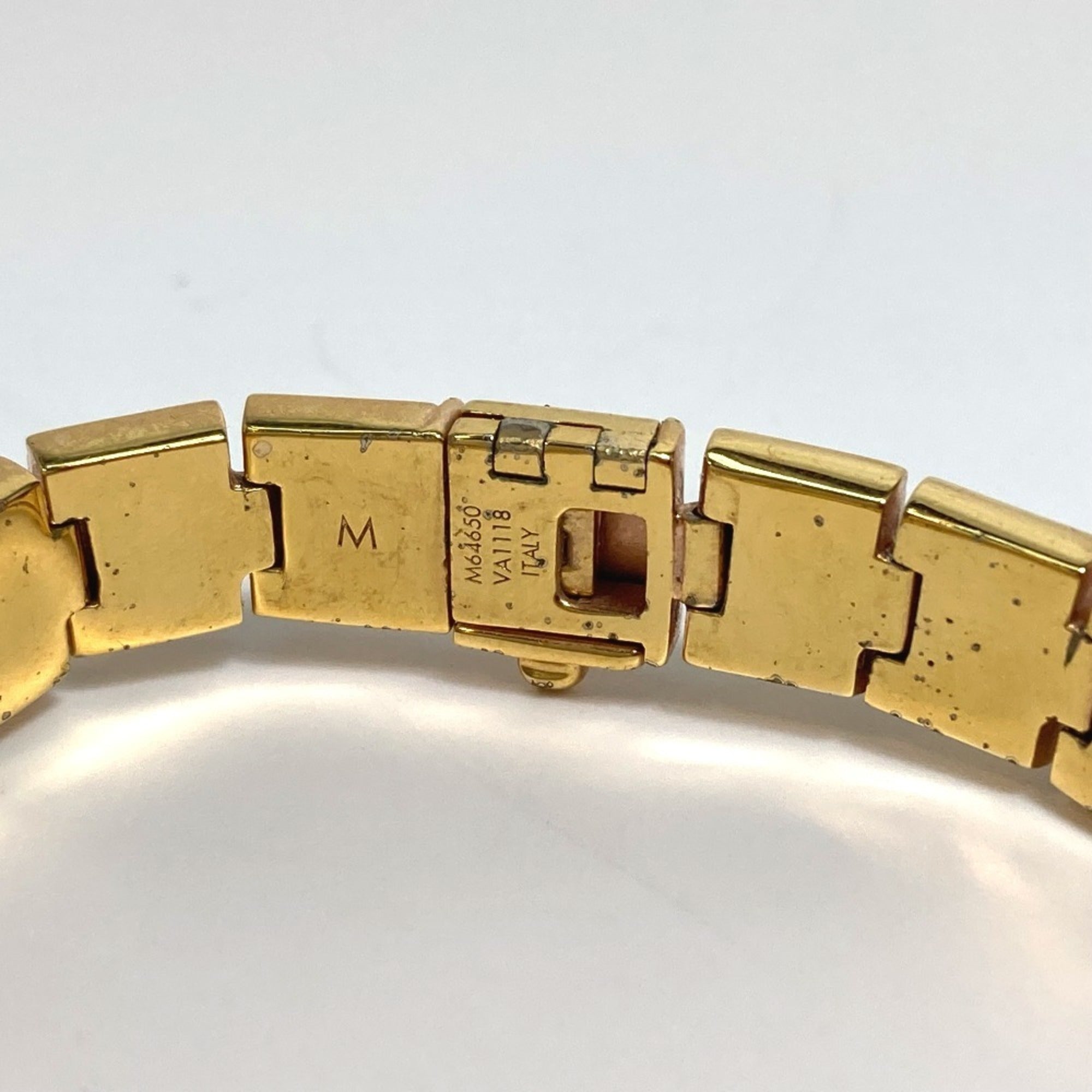 Louis Vuitton Gold Metal Tennis Bracelet (Pre-Owned)