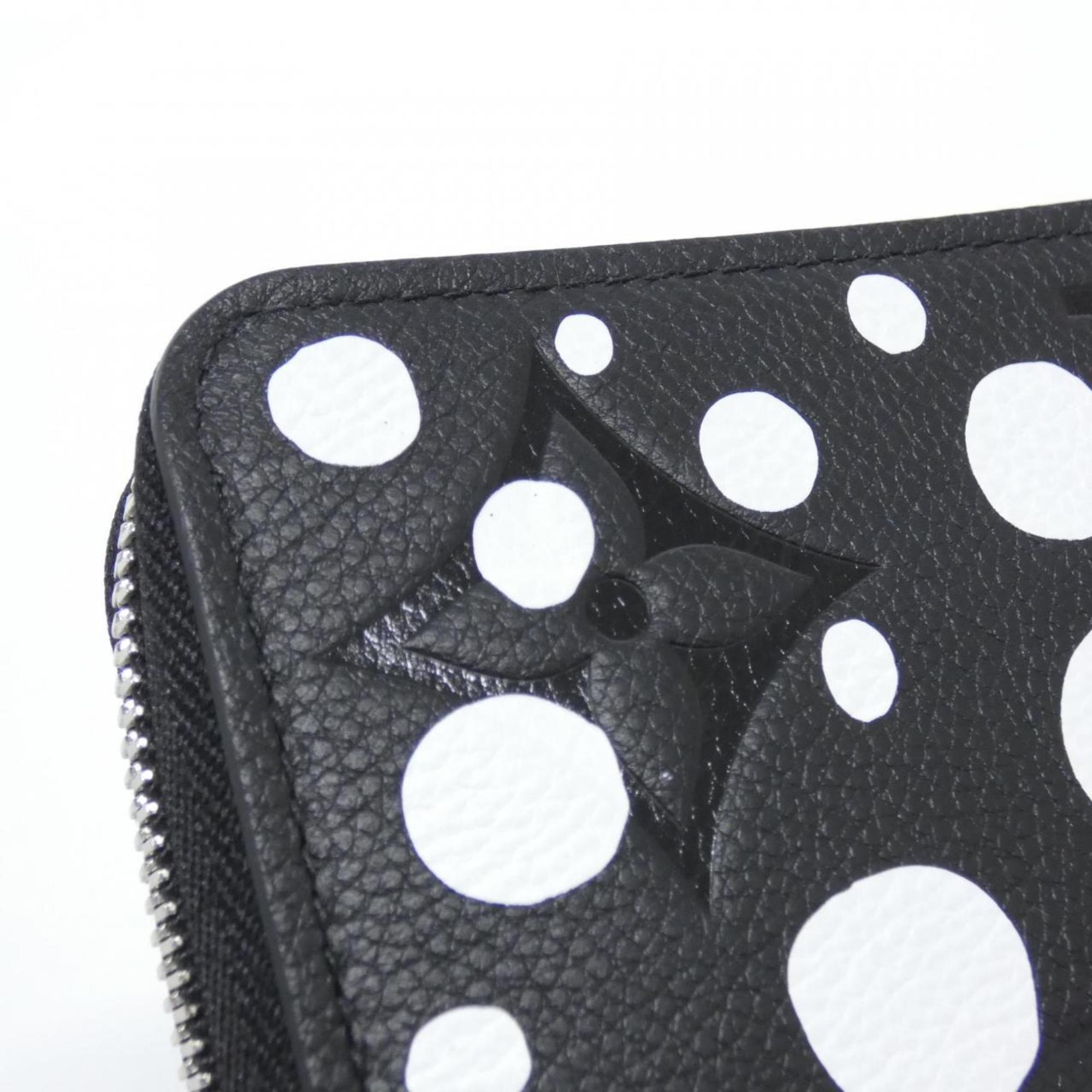 Louis Vuitton Black Leather Long Wallet (Bi-Fold) (Pre-Owned)