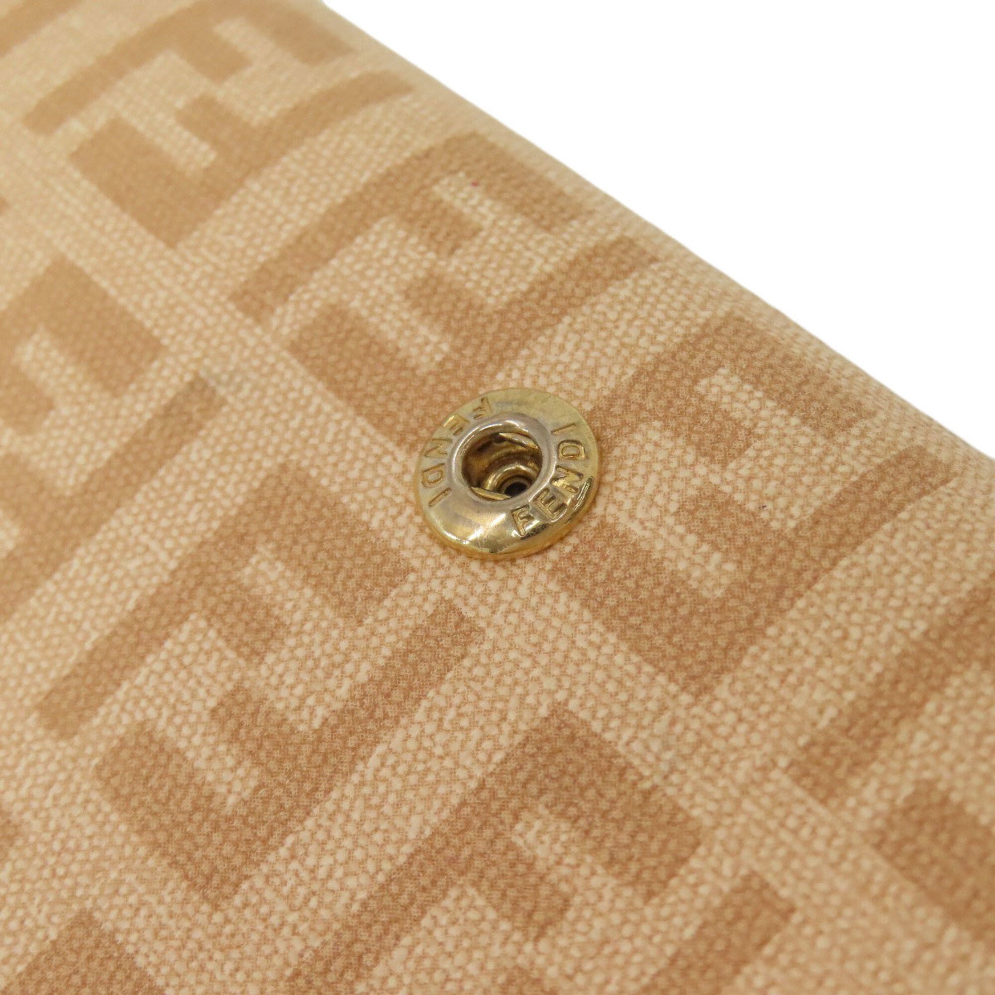 Fendi Zucchino Beige Zucchino Long Wallet (Bi-Fold) (Pre-Owned)