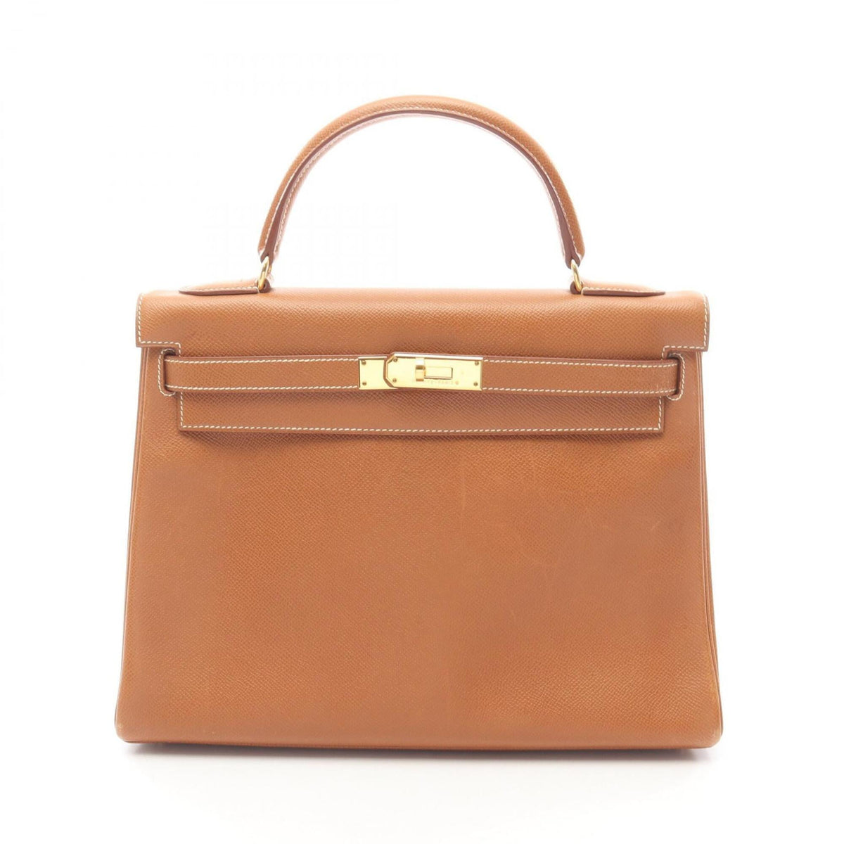 Hermes Brown Courchevel Leather Handbag (Pre-Owned)