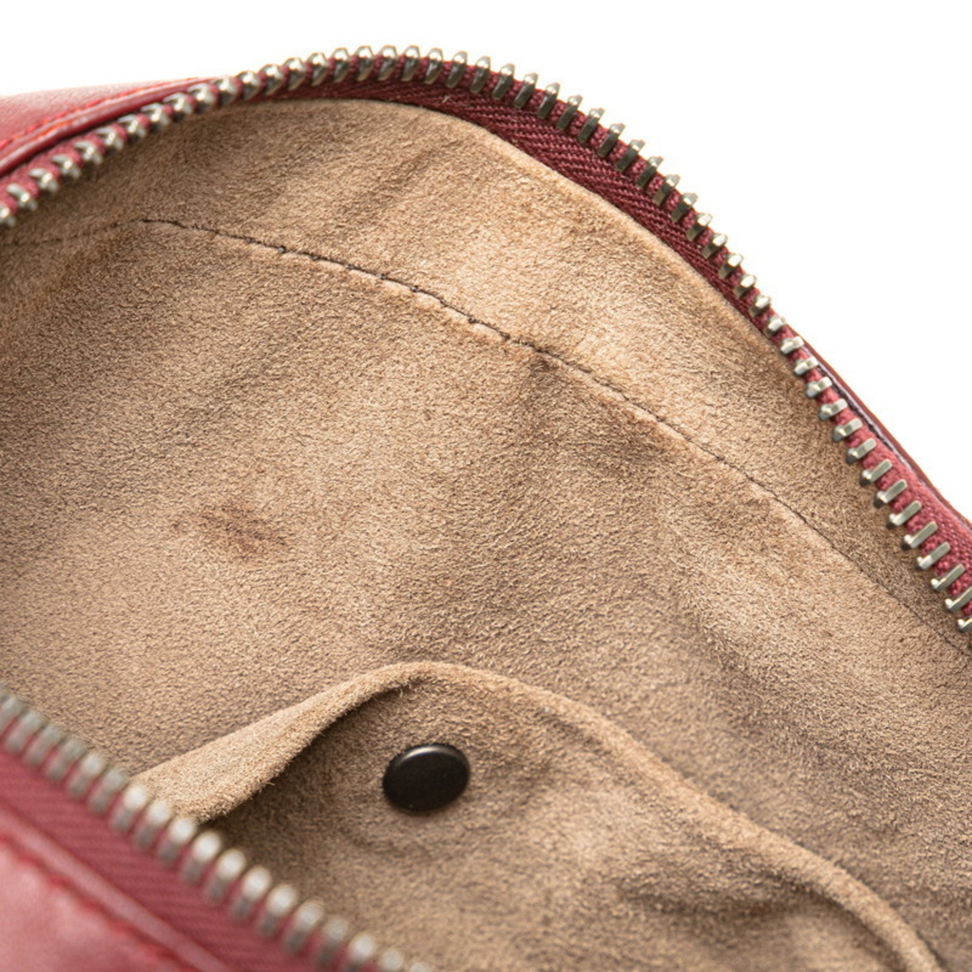 Bottega Veneta Intrecciato Bordeaux Leather Fanny Pack (Pre-Owned)