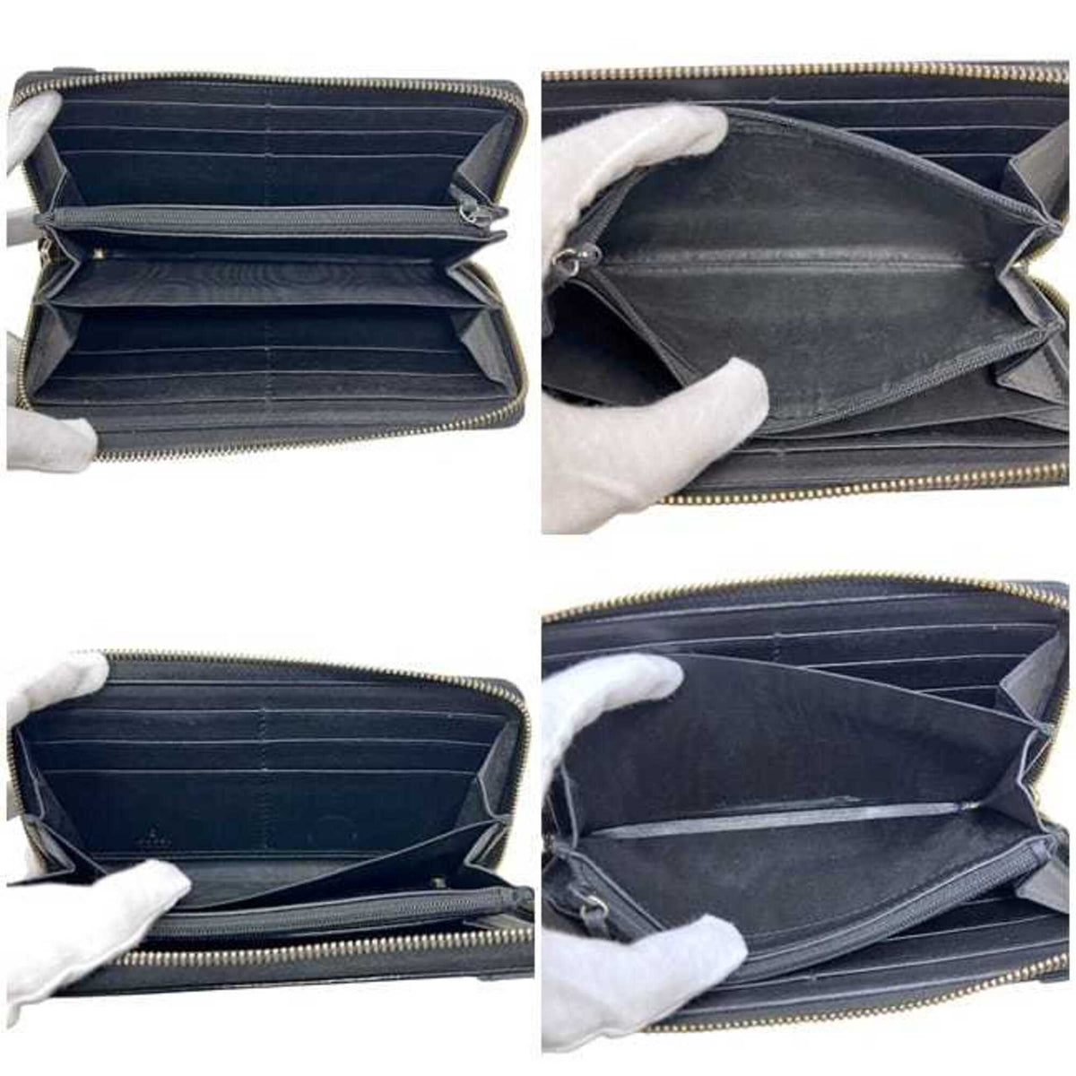 Gucci Black Patent Leather Long Wallet (Bi-Fold) (Pre-Owned)