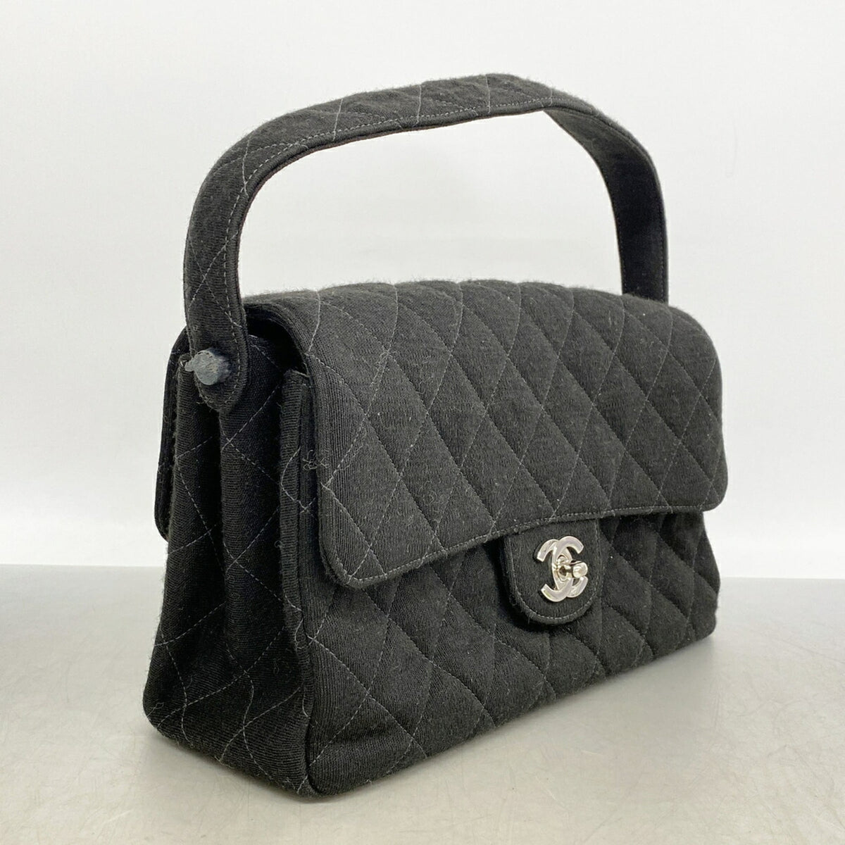 Chanel Black Cotton Handbag (Pre-Owned)