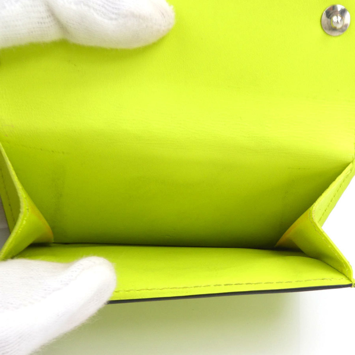 Louis Vuitton Green Yellow Pvc Leather Wallet (Tri-Fold) (Pre-Owned)