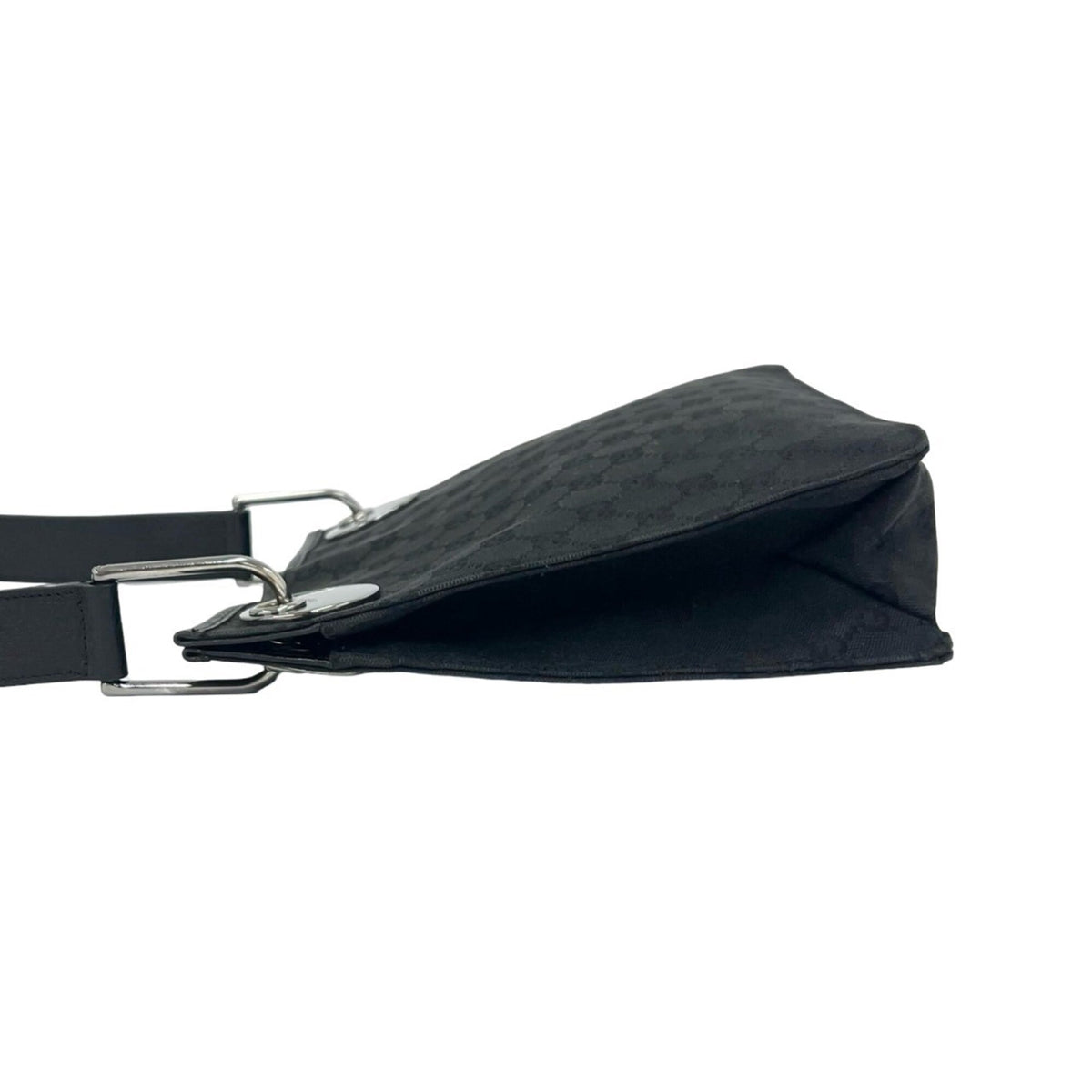 Gucci Black Canvas Leather Shoulder Bag (Pre-Owned)
