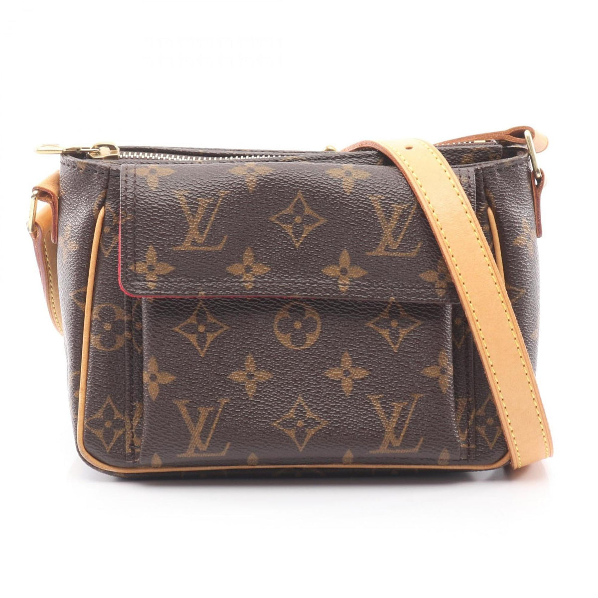 Louis Vuitton Monogram Brown Coated Canvas Leather Shoulder Bag (Pre-Owned)