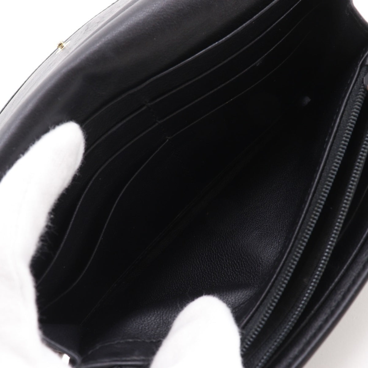 Gucci Black Leather Long Wallet (Bi-Fold) (Pre-Owned)