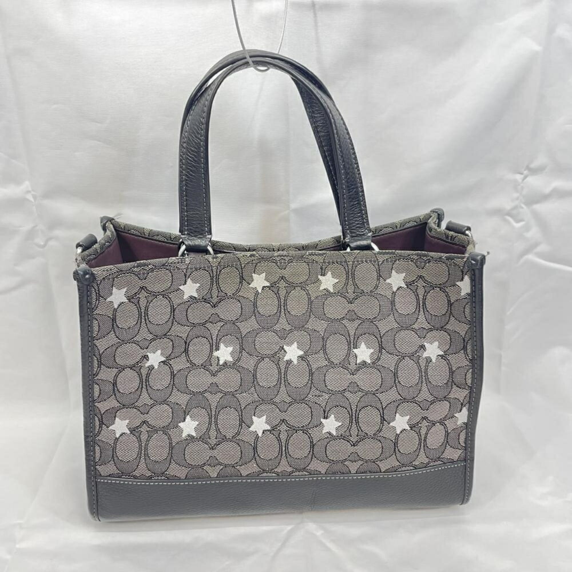 Coach Silver Signature Line Tote Bag (Pre-Owned)