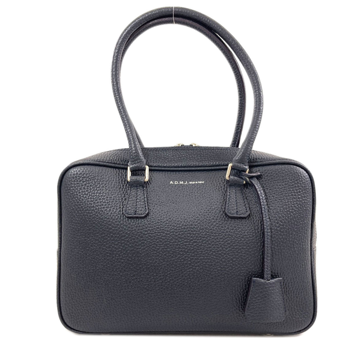 A.D.M.J Navy Leather Handbag (Pre-Owned)