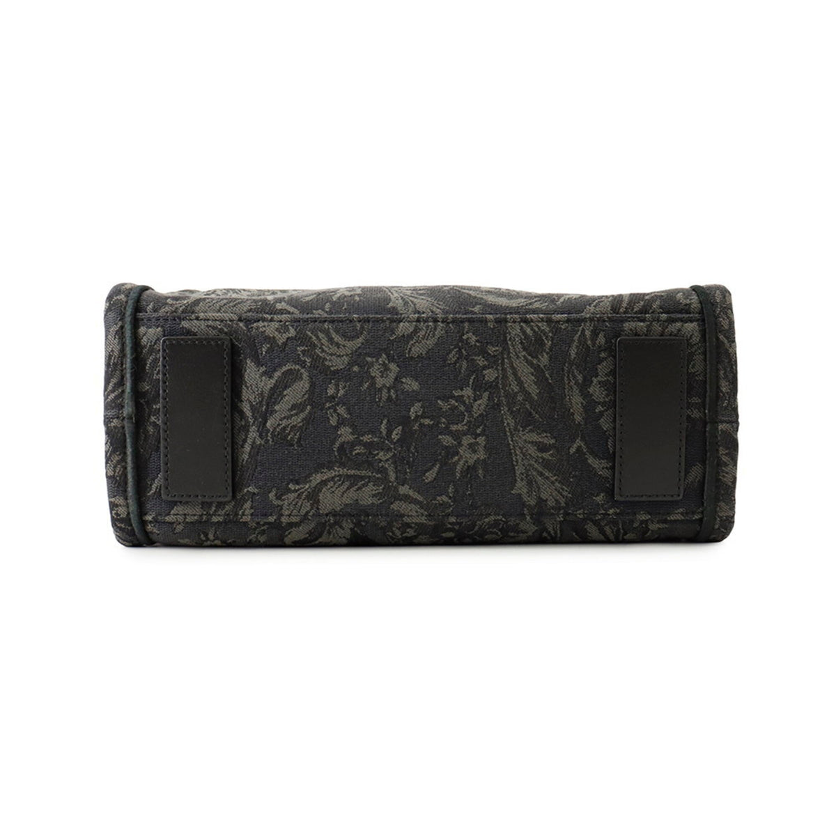 Versace Black Gray Canvas Handbag Shoulder Bag (Pre-Owned)