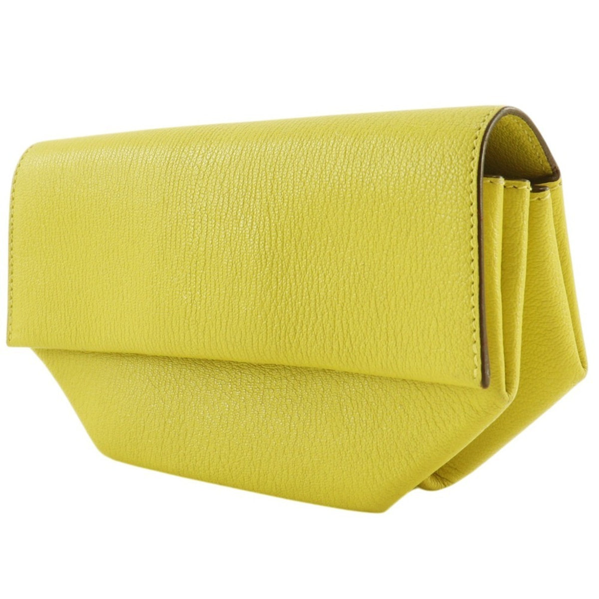 Hermes Yellow Chevre Leather Clutch Bag (Pre-Owned)