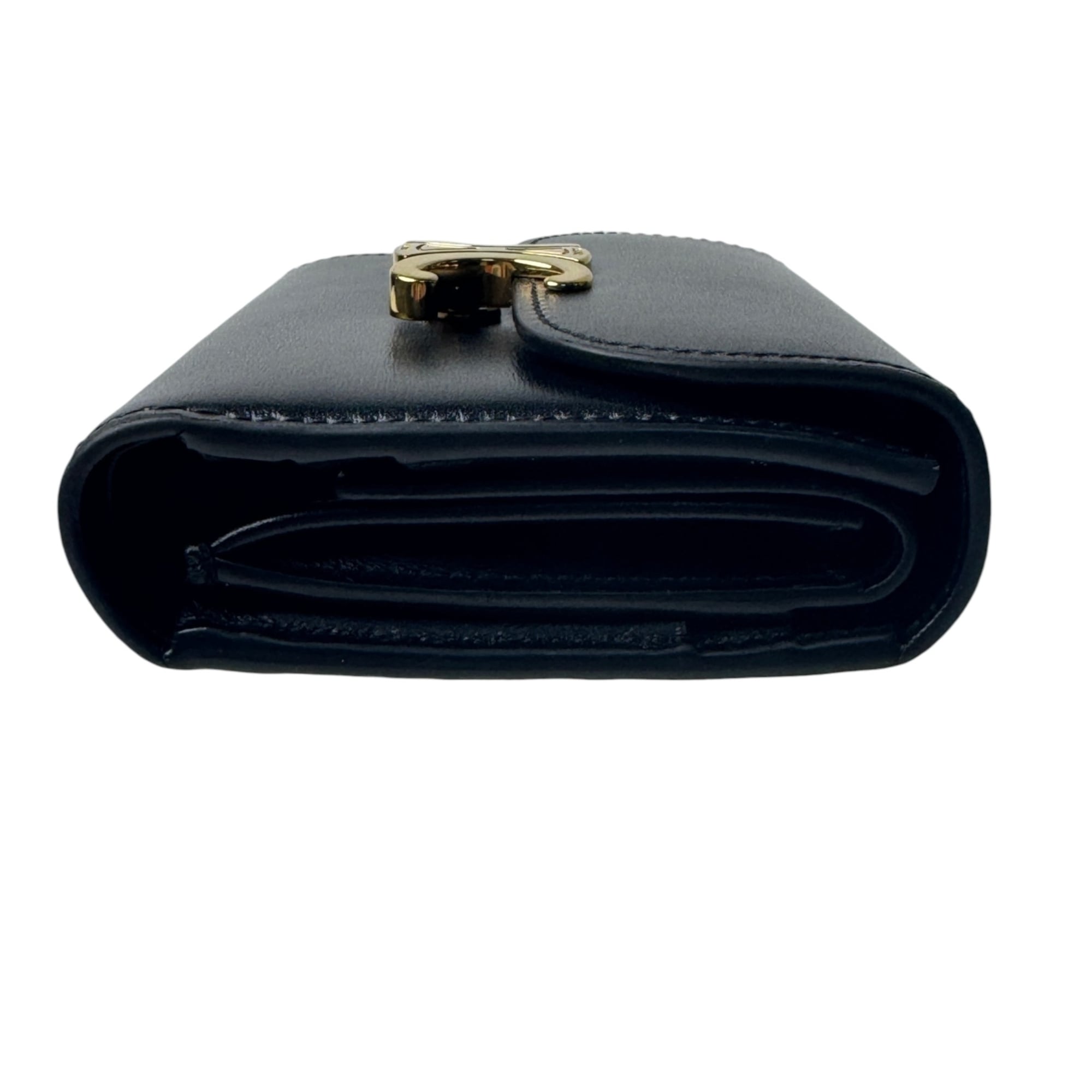 Celine Black Leather Wallet (Tri-Fold) (Pre-Owned)