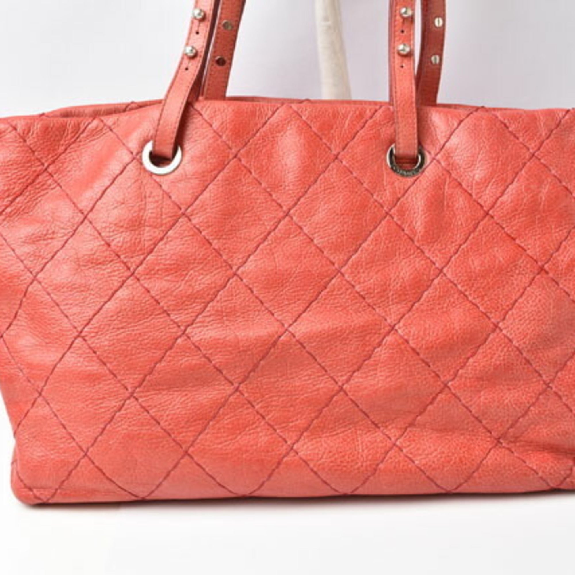 Chanel Pink Quilting Shoulder Bag Tote Bag (Pre-Owned)