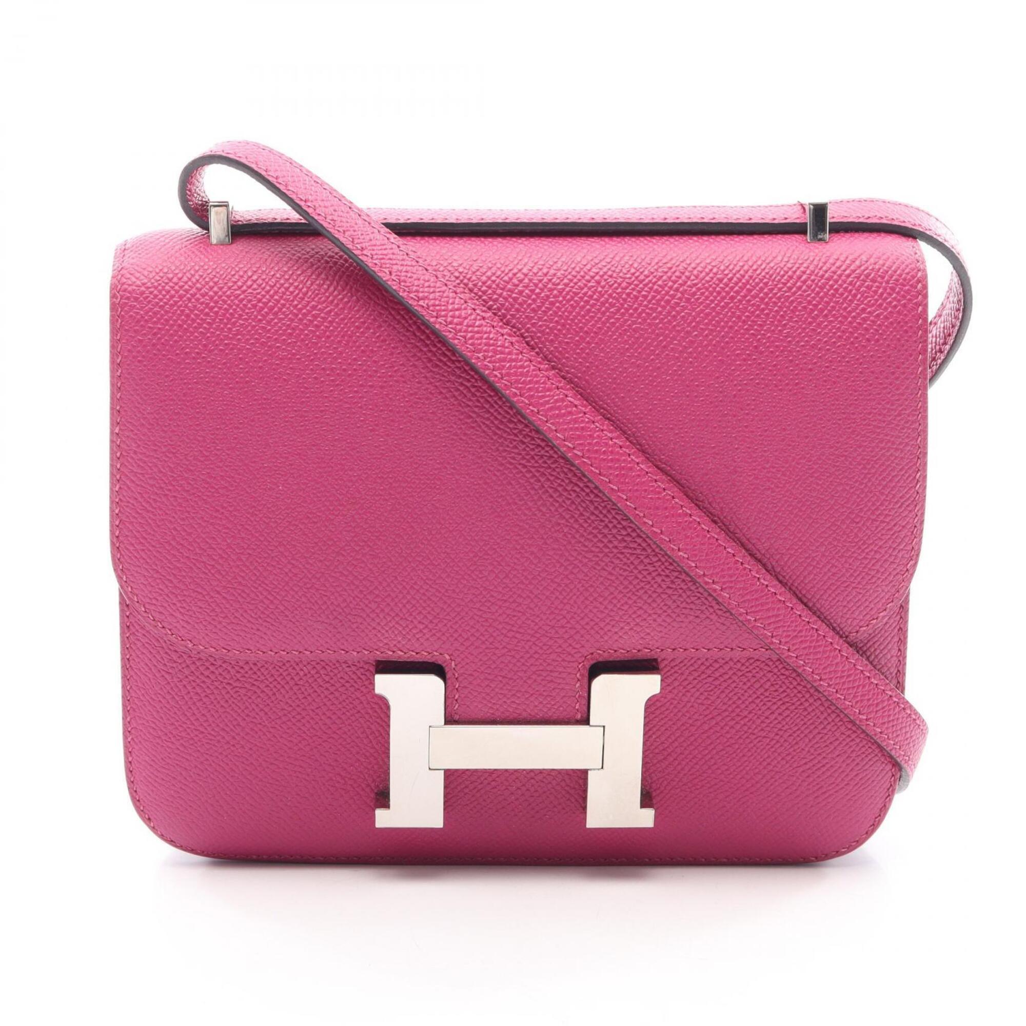 Hermes Pink Rose Purple Epsom Leather Shoulder Bag (Pre-Owned)