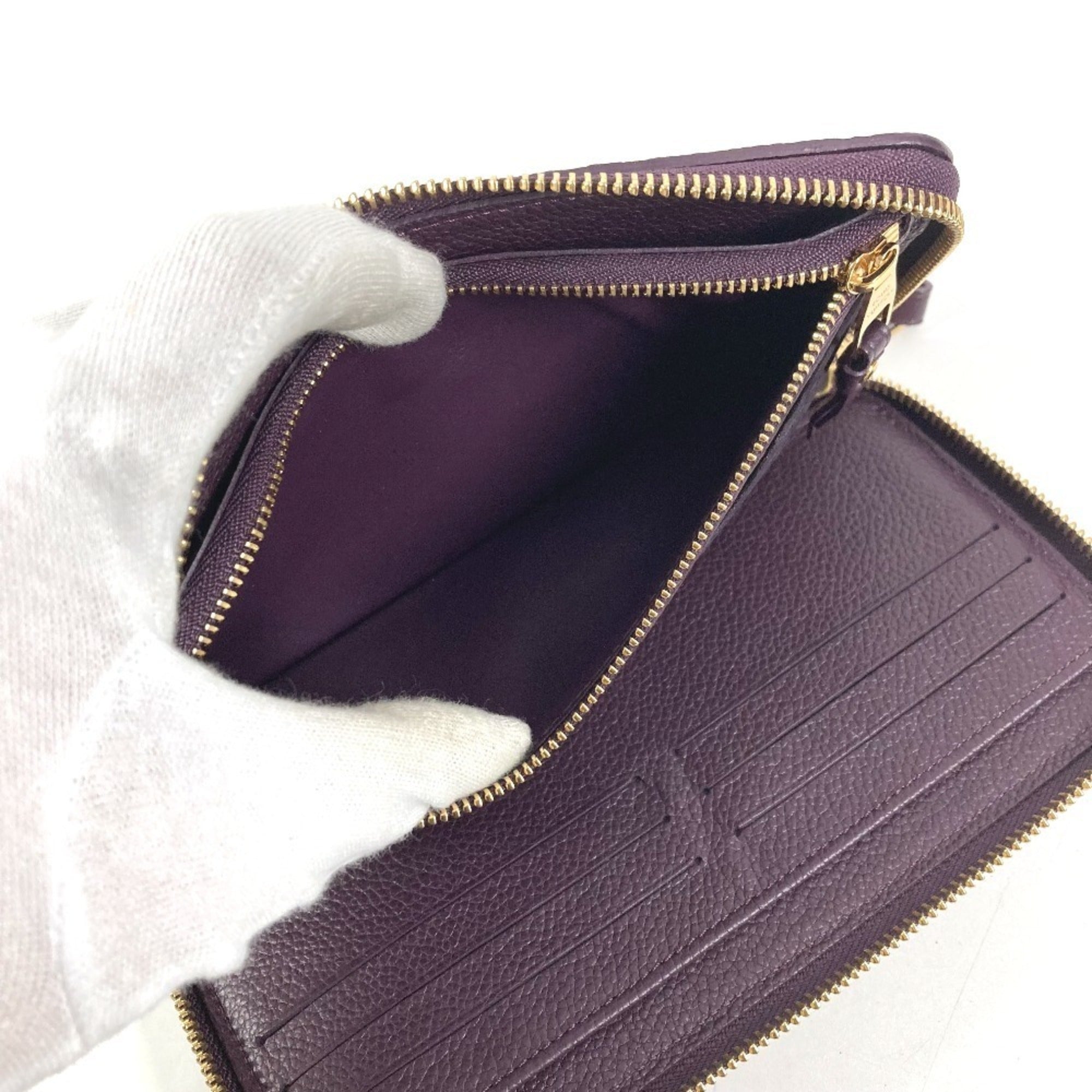 Louis Vuitton Monogram Empreinte Orb Purple Monogram Empreinte Long Wallet (Bi-Fold) (Pre-Owned)