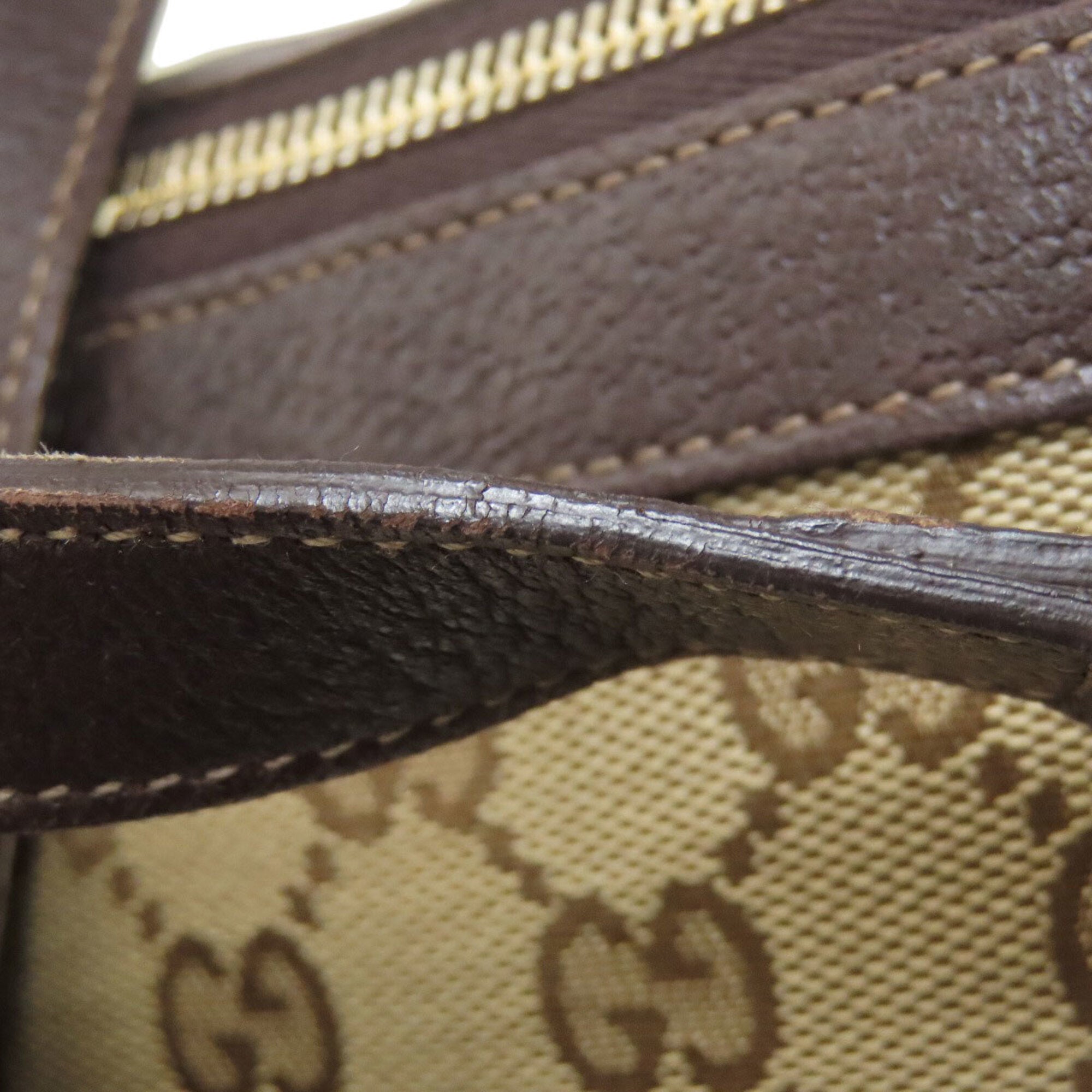 Gucci Brown Canvas Tote Bag (Pre-Owned)