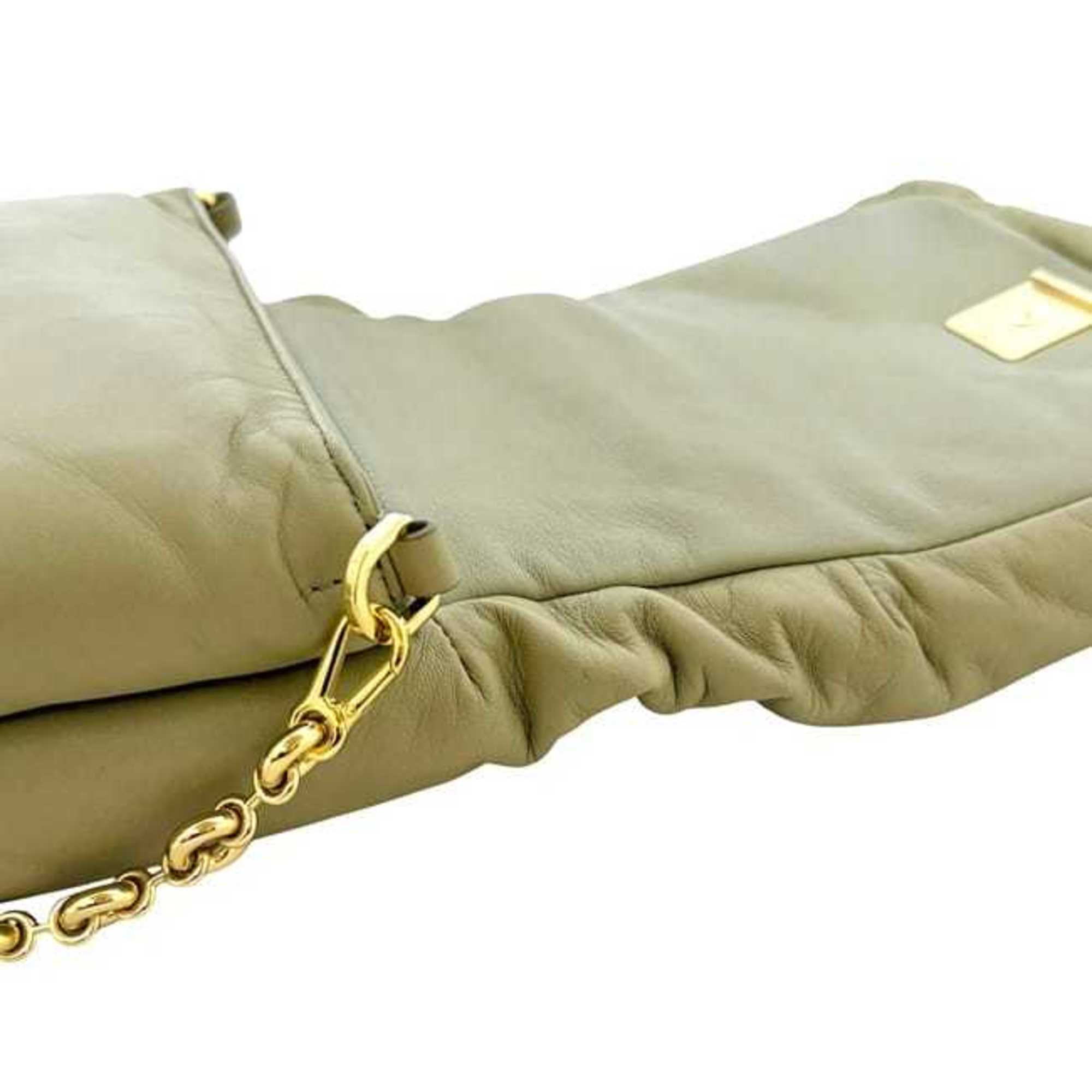 Loewe Green Khaki Leather Shoulder Bag (Pre-Owned)
