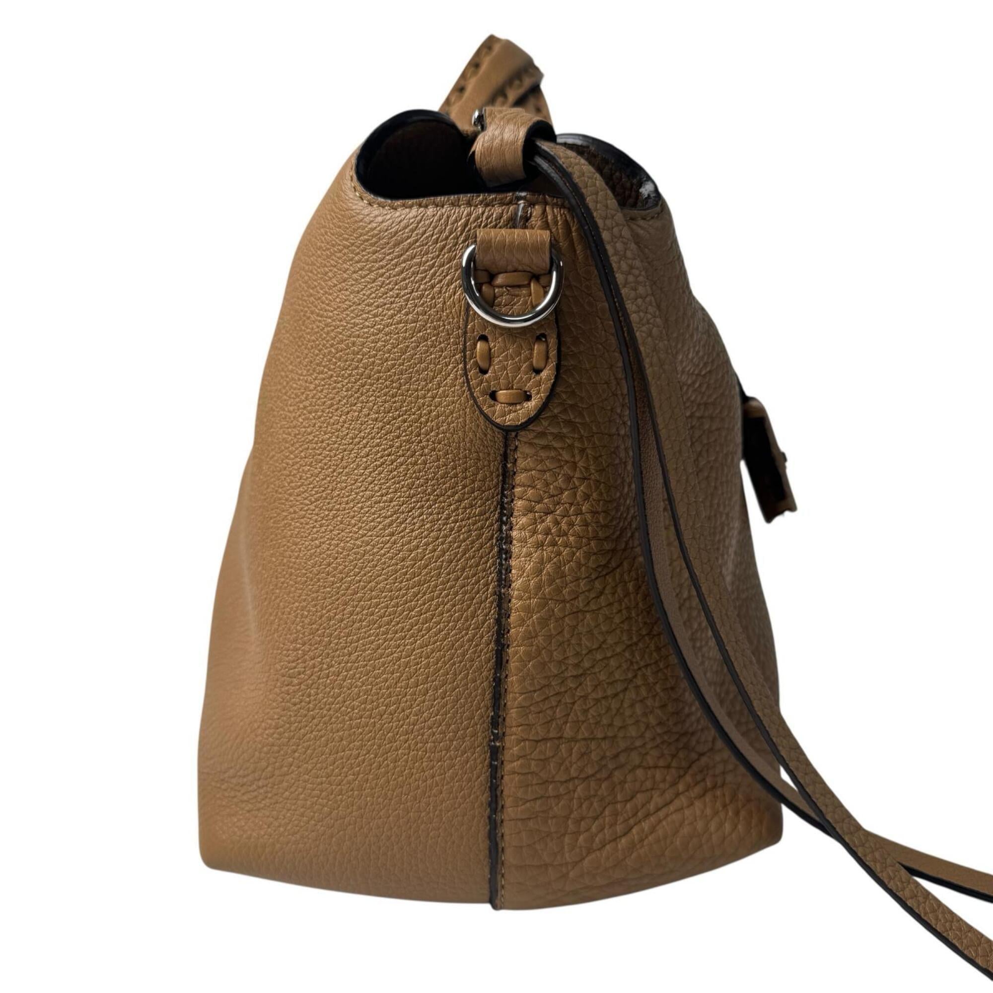 Fendi Brown Leather Handbag Shoulder Bag (Pre-Owned)