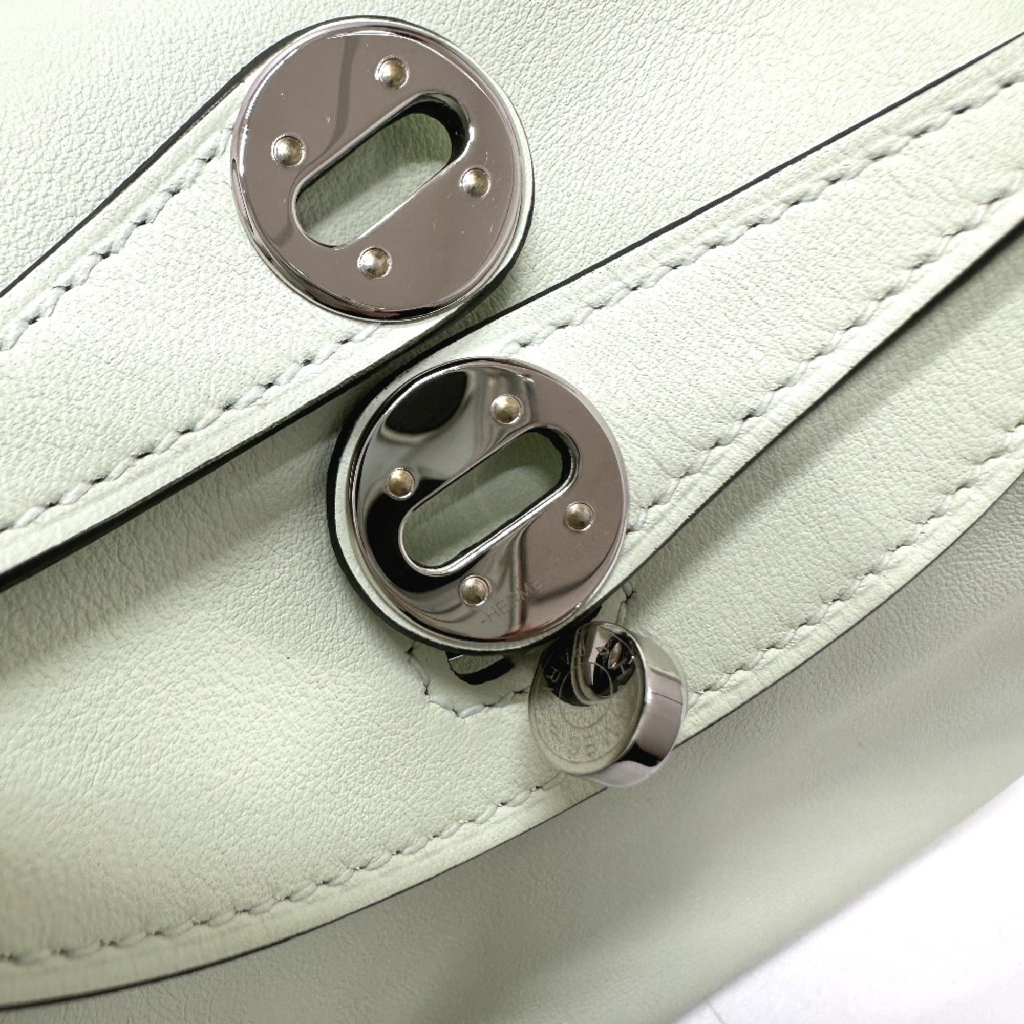 Hermes Light Green Swift Leather Handbag Shoulder Bag (Pre-Owned)