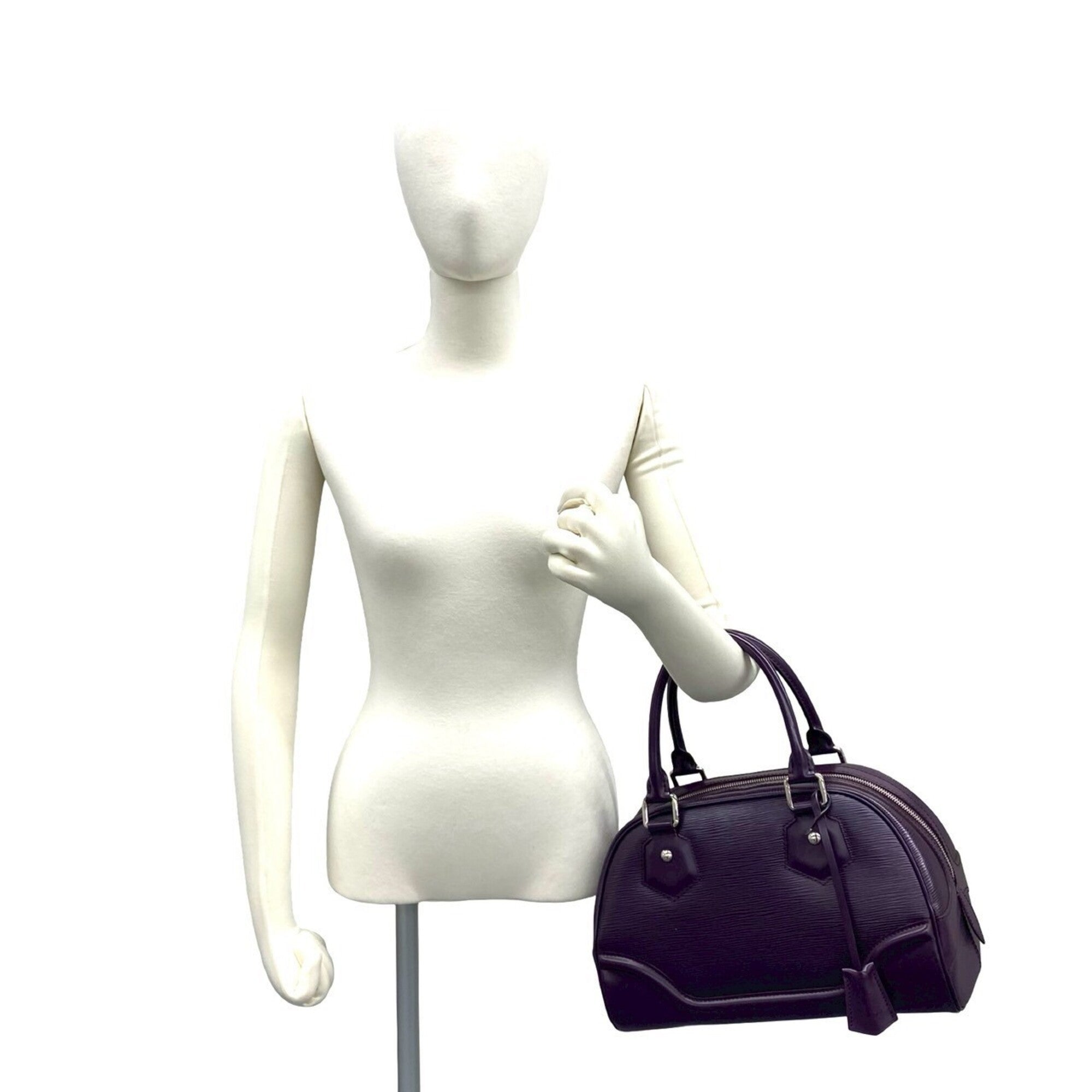 Louis Vuitton Purple Leather Handbag (Pre-Owned)