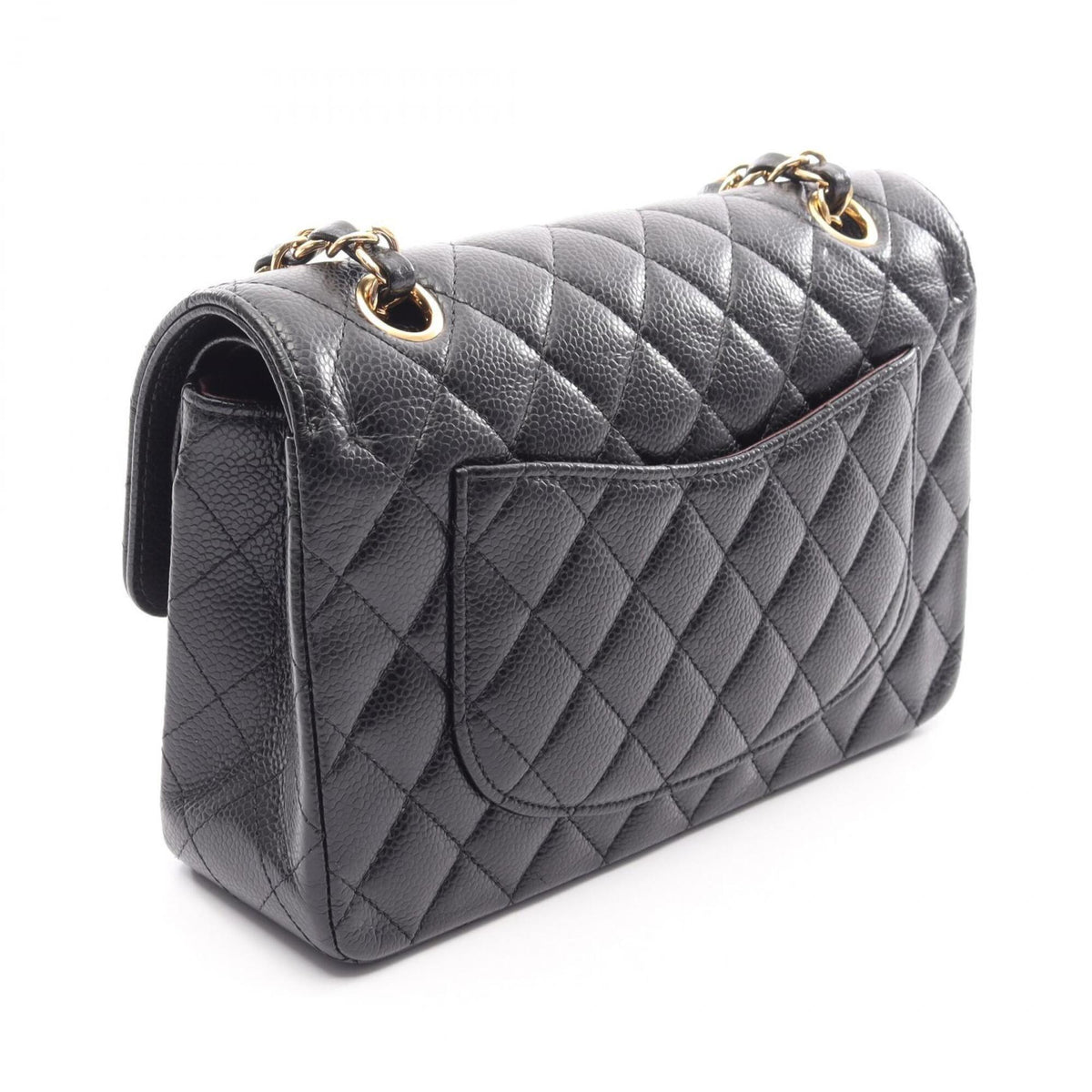 Chanel Black Leather Handbag Shoulder Bag (Pre-Owned)