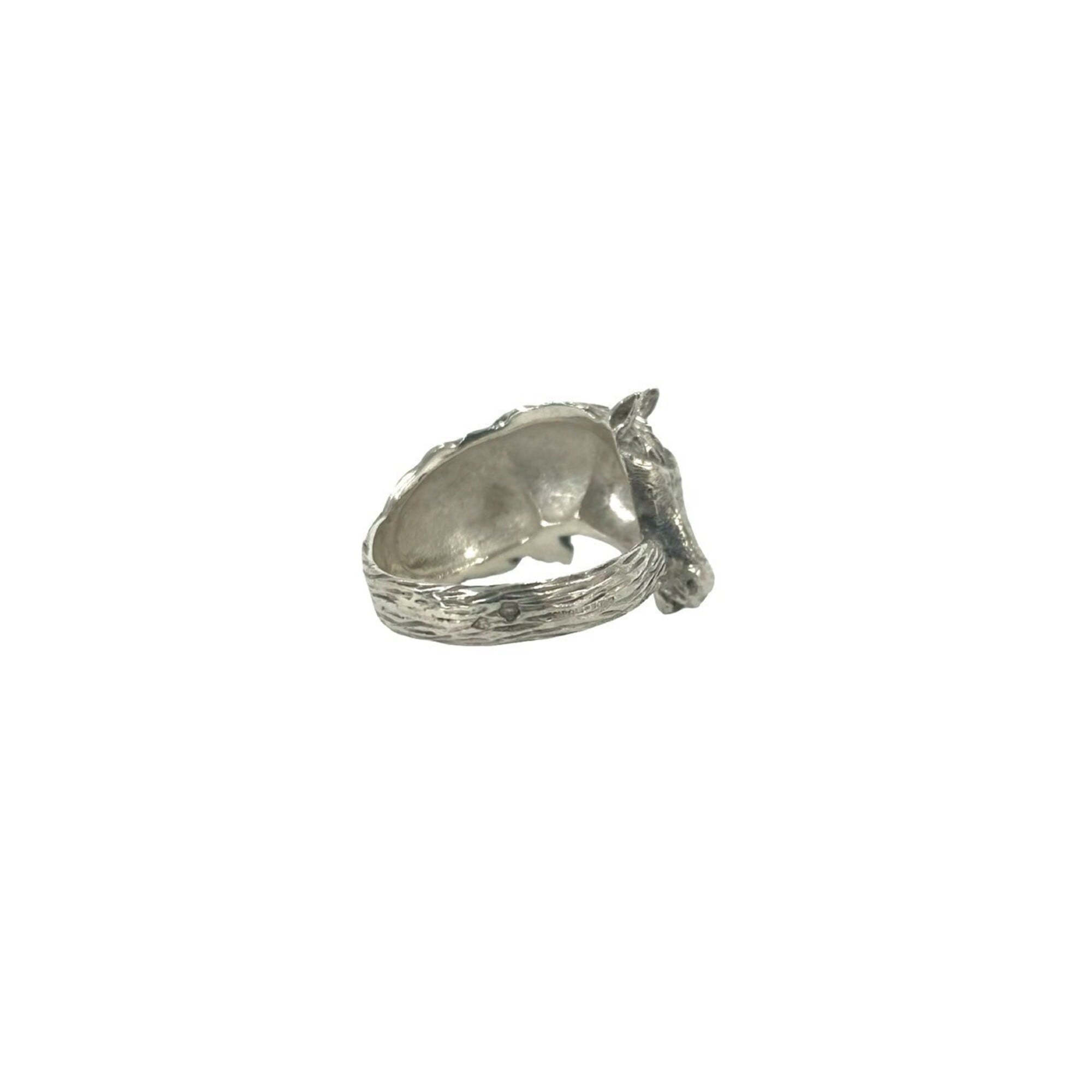 Hermes Silver Silver Band Ring (Pre-Owned)