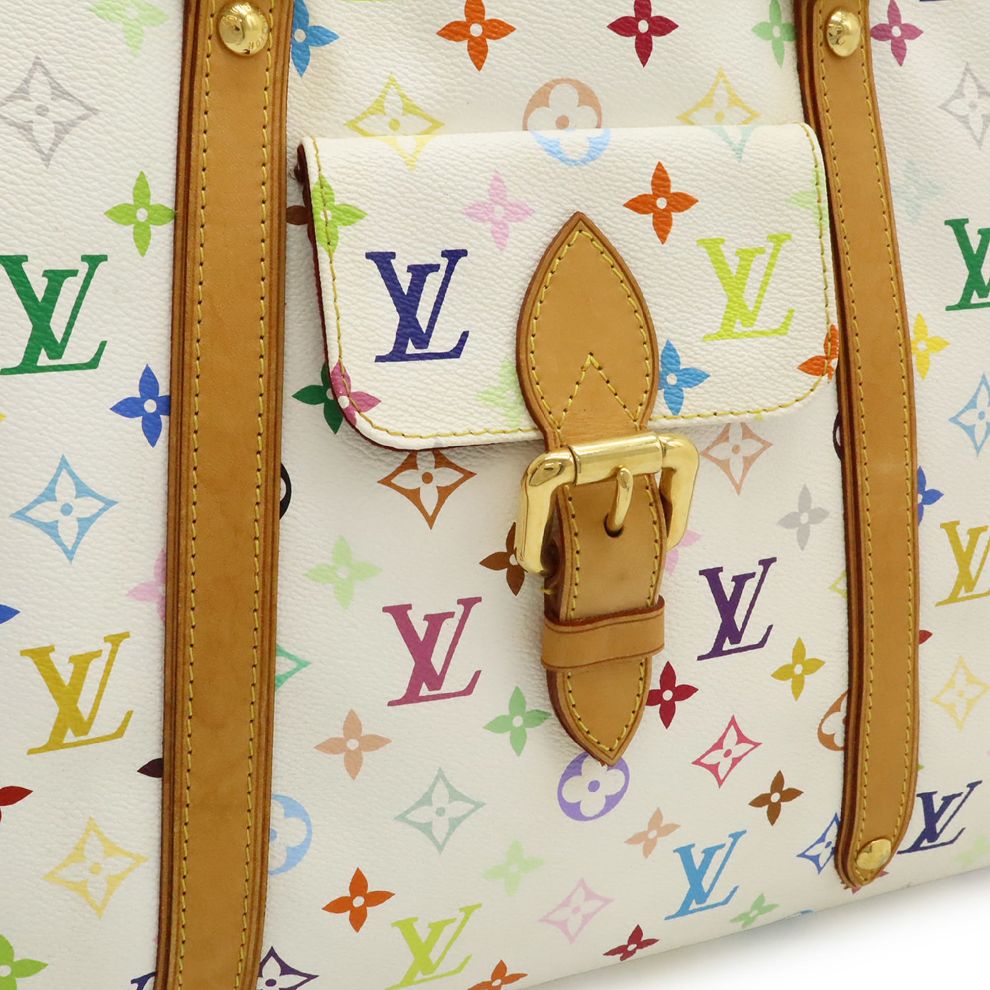 Louis Vuitton Blanc Monogram Multi-Color White Monogram Multicolore Pouch Shoulder Bag Tote Bag (Pre-Owned)