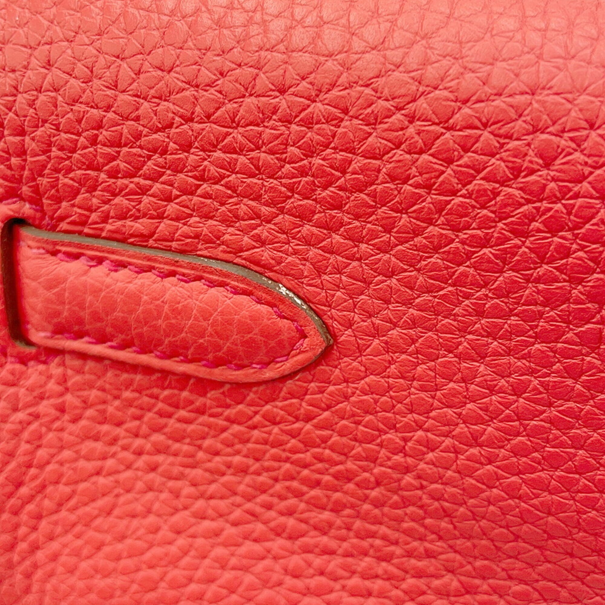 Hermes Red Color Togo Leather Backpack (Pre-Owned)