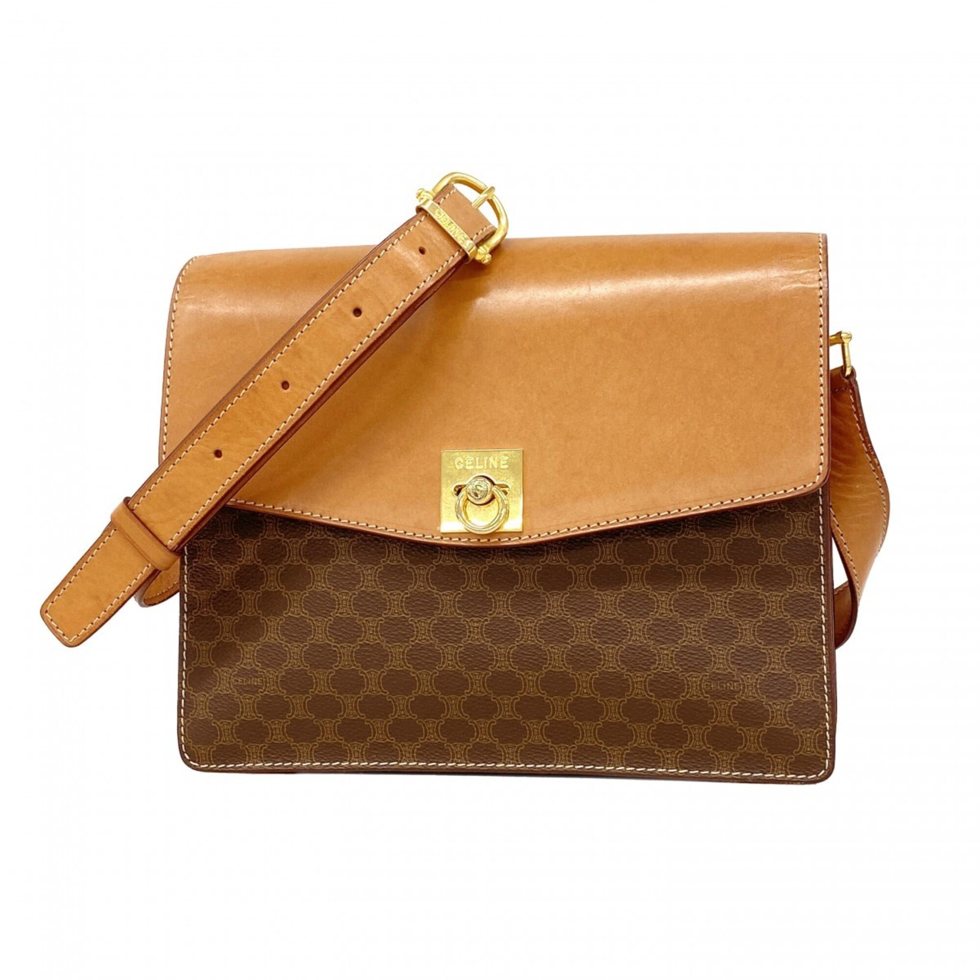 Celine Brown Pvc Shoulder Bag (Pre-Owned)