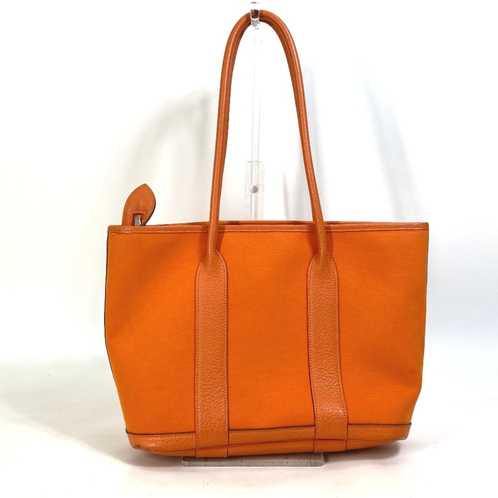 Hermes Orange Toile Officier Shoulder Bag Tote Bag (Pre-Owned)