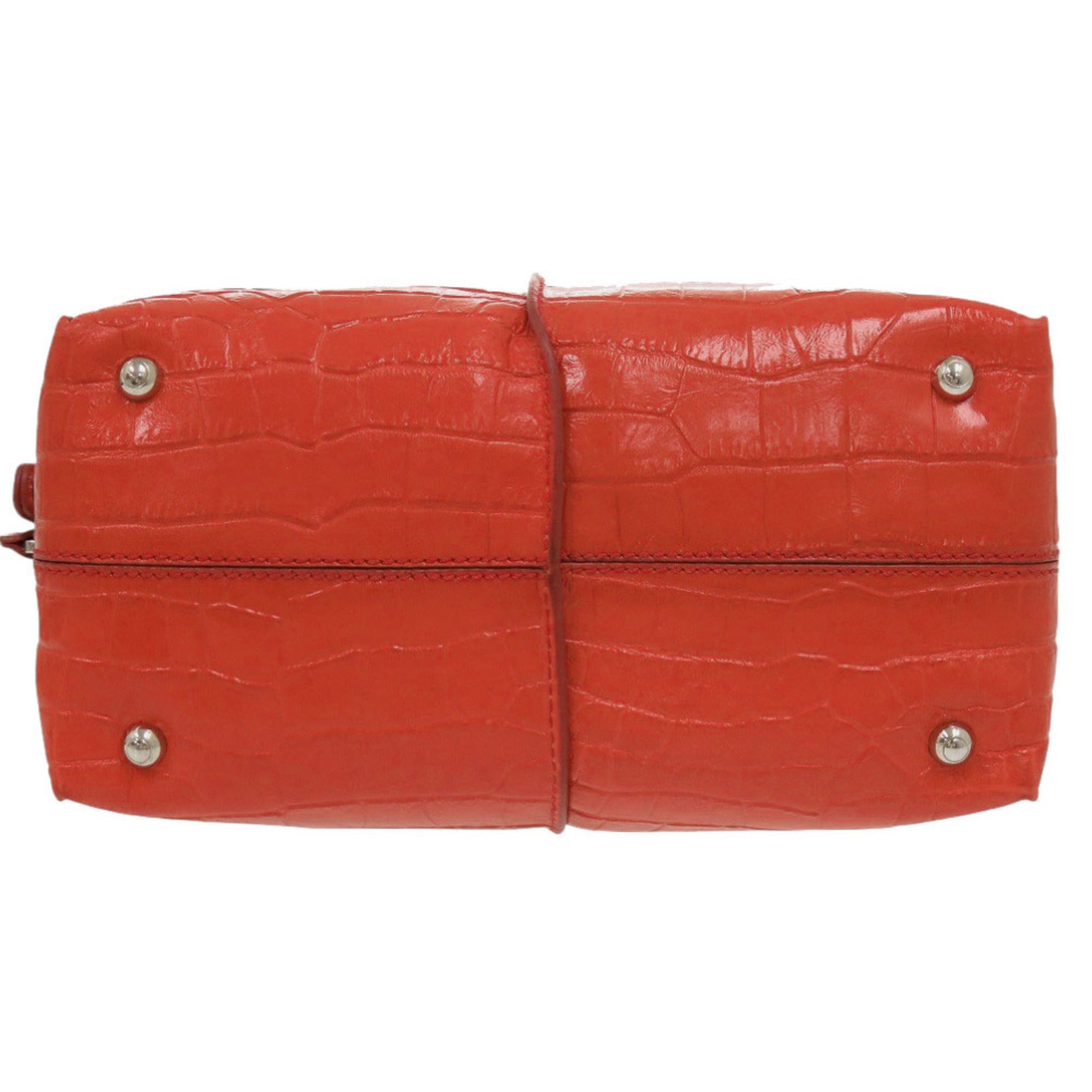 Tod's Red Color Leather Handbag (Pre-Owned)