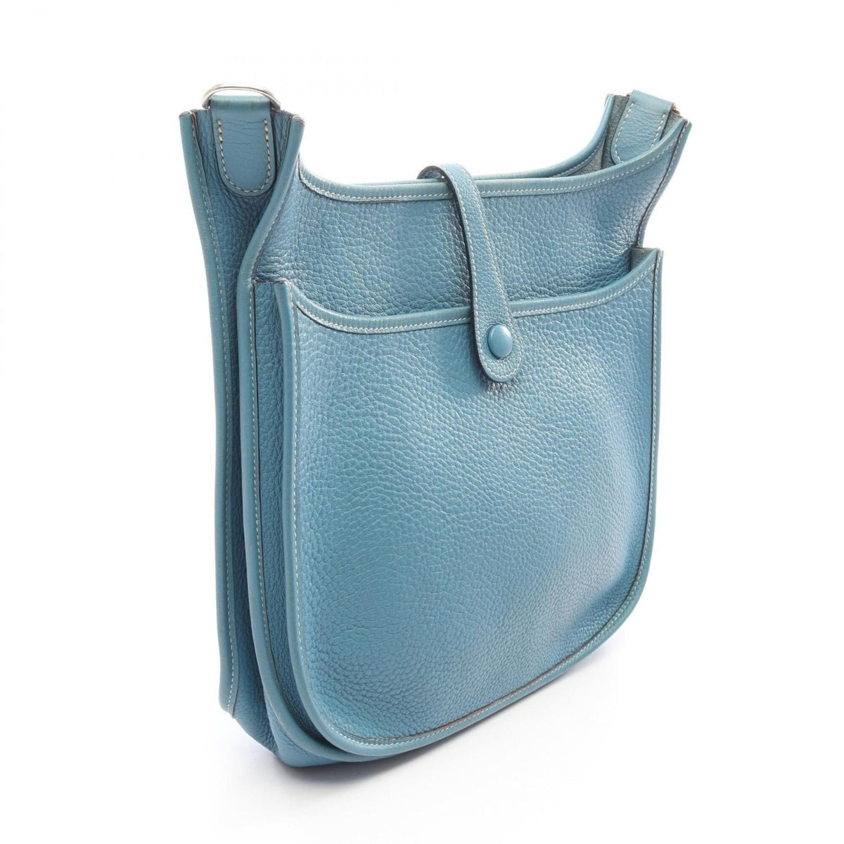 Hermes Blue Taurillon Clemence Leather Leather Handbag Shoulder Bag (Pre-Owned)