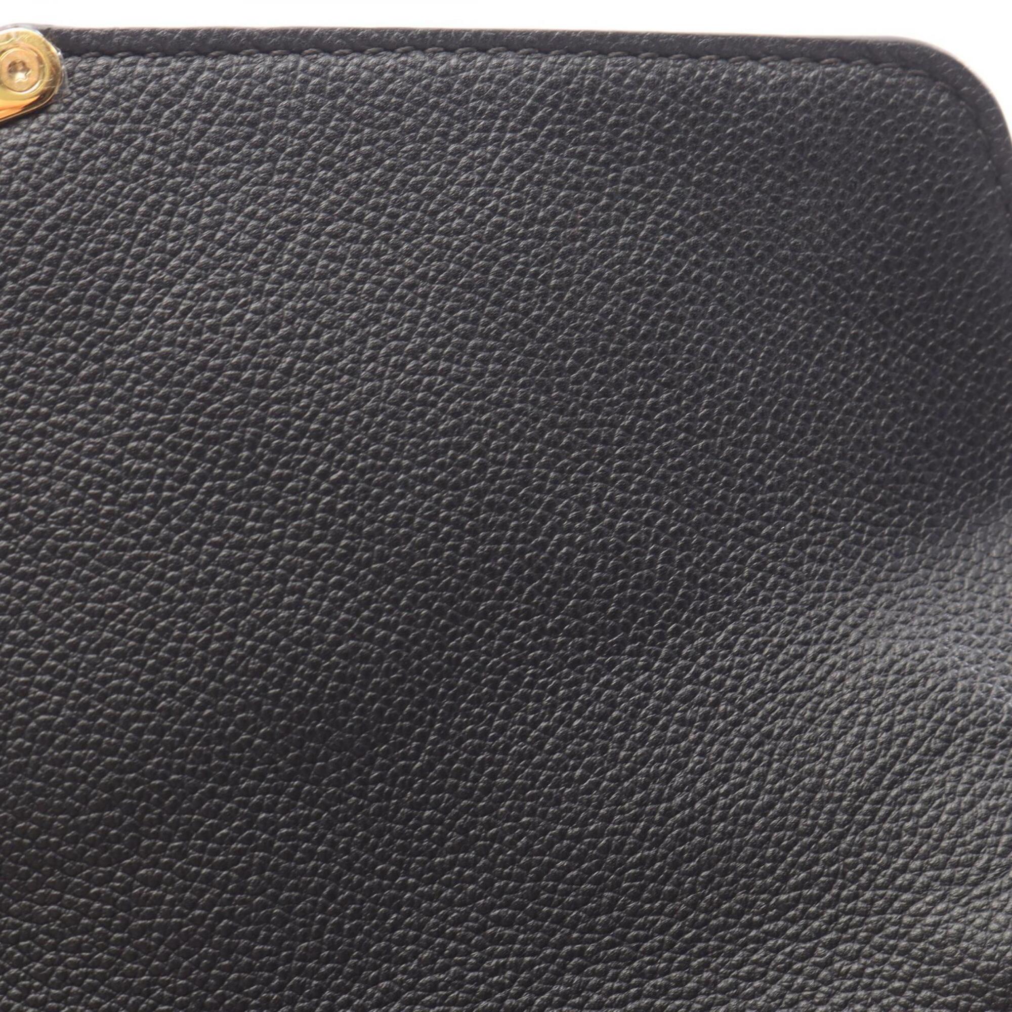 Louis Vuitton Black Leather Handbag Pochette (Pre-Owned)