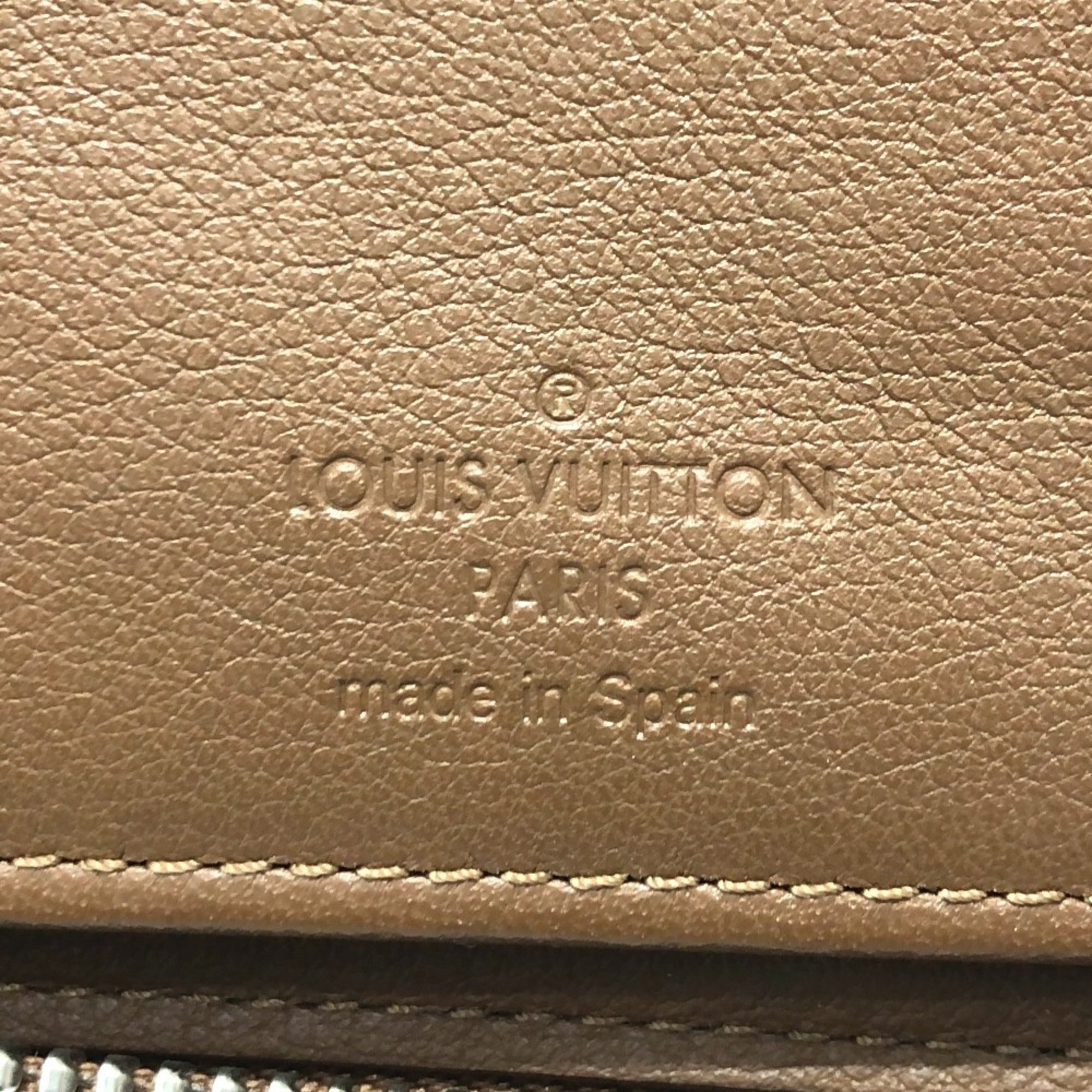 Louis Vuitton Brown Leather Long Wallet (Bi-Fold) (Pre-Owned)