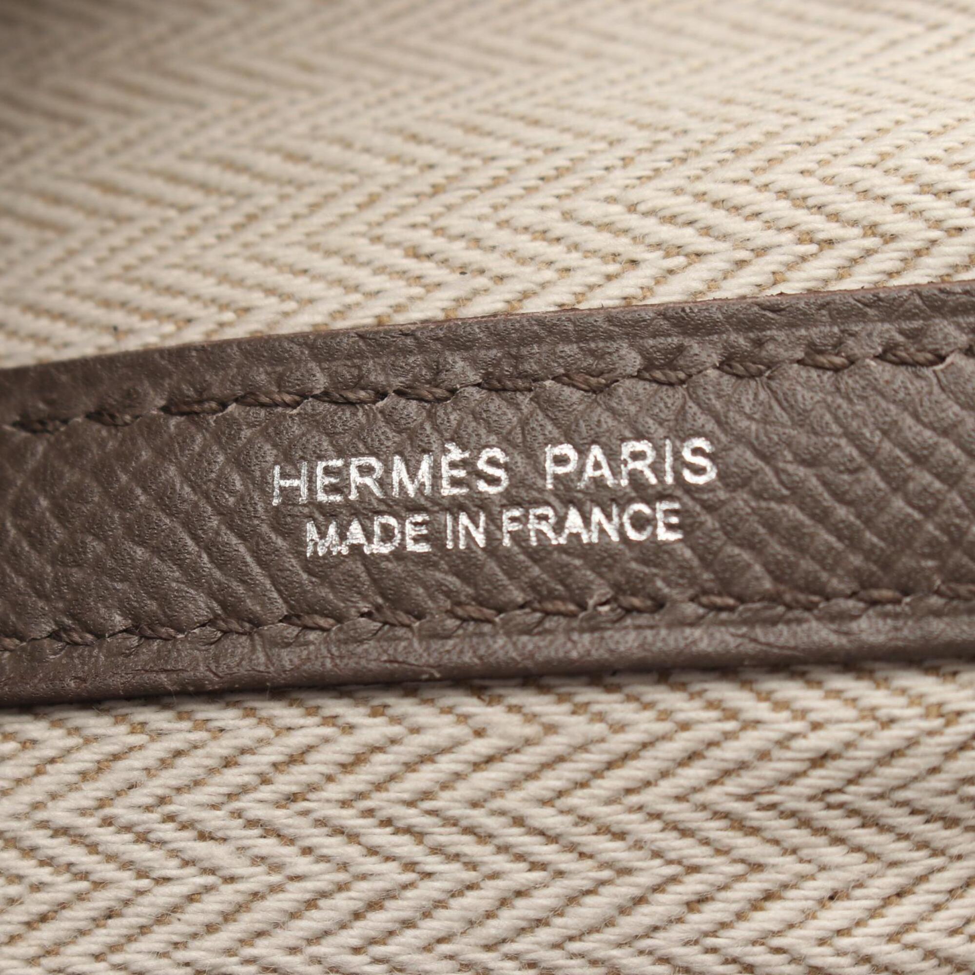 Hermes Garden Beige Epsom Leather Handbag Tote Bag (Pre-Owned)