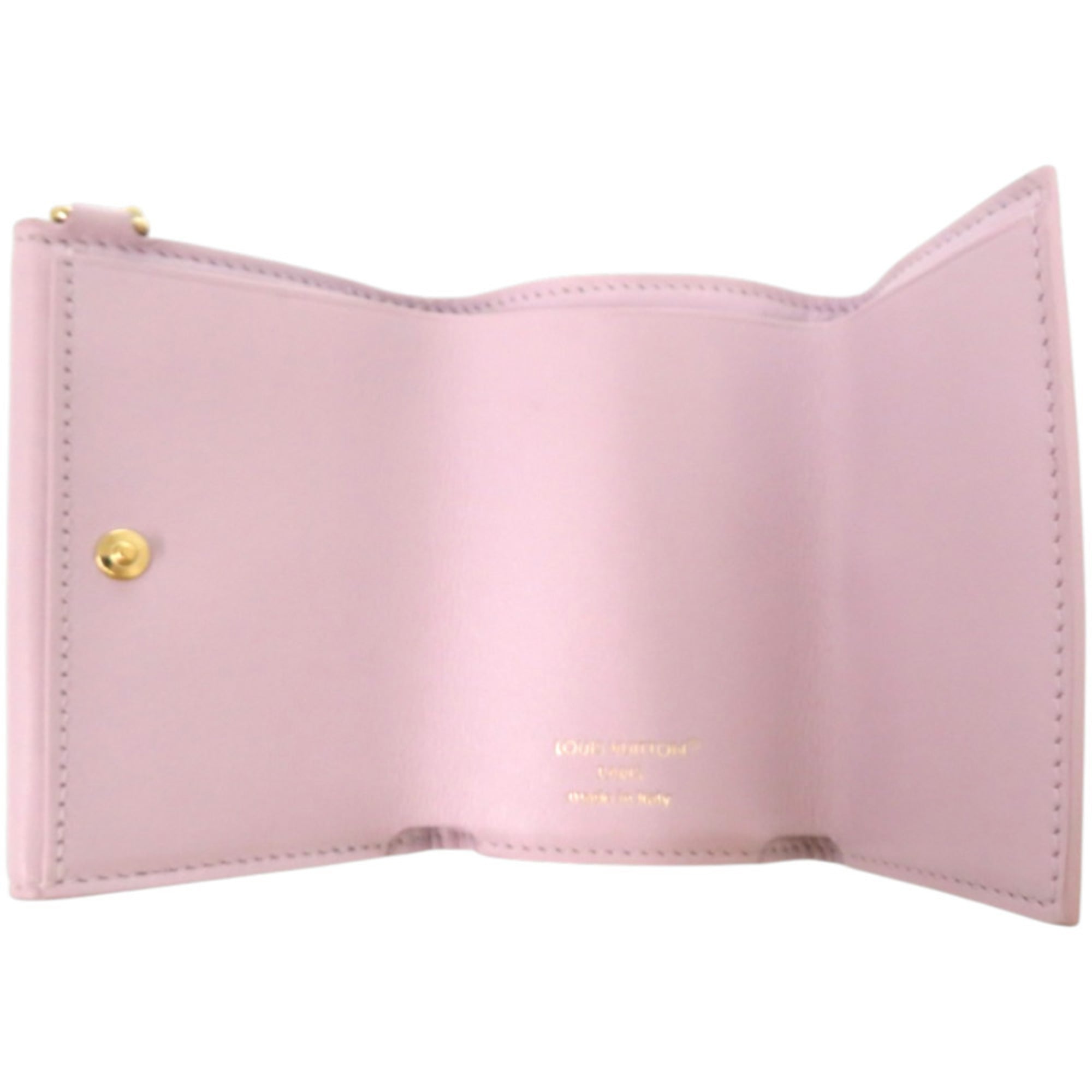 Louis Vuitton Purple Leather Wallet (Tri-Fold) (Pre-Owned)
