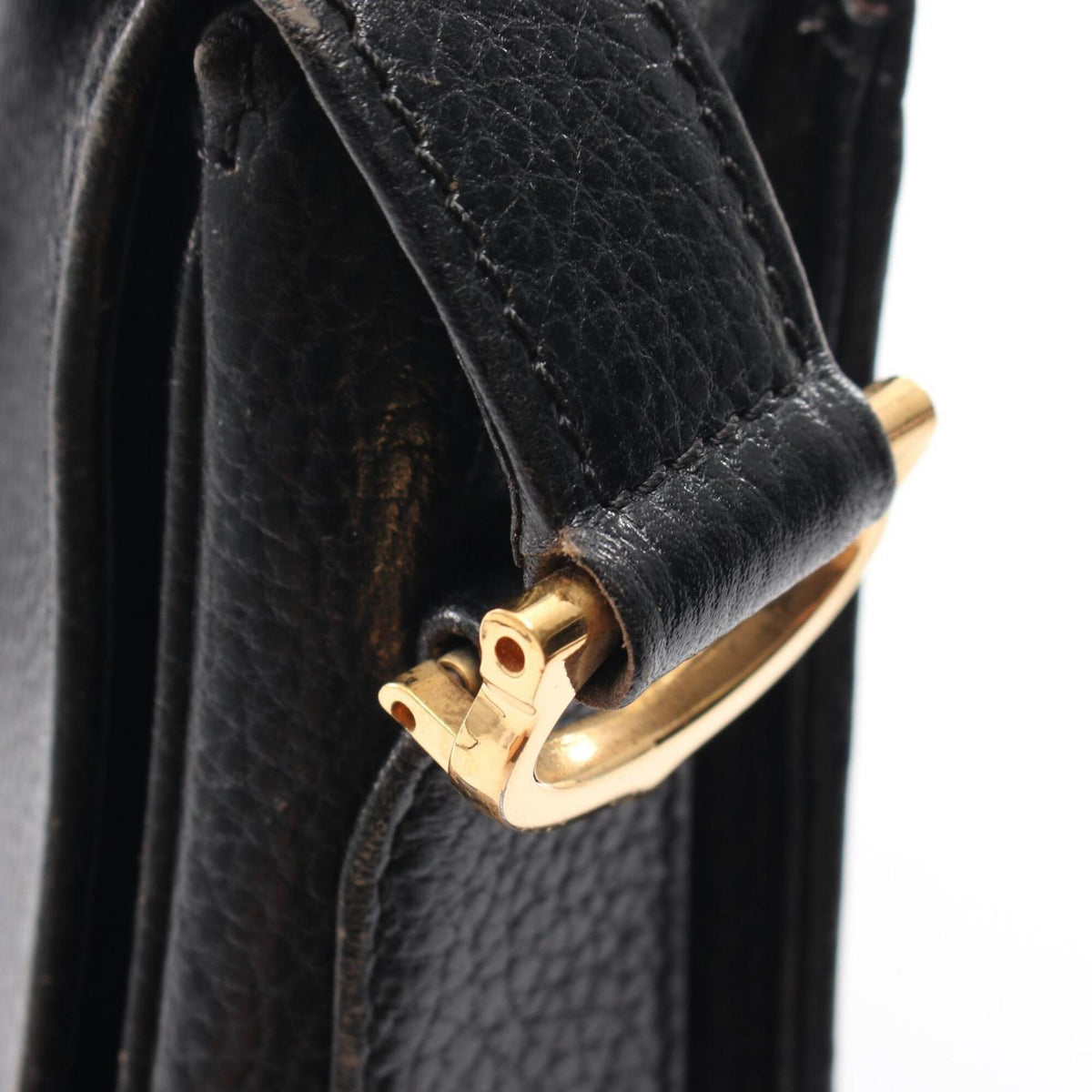 Cartier Black Leather Handbag Shoulder Bag (Pre-Owned)
