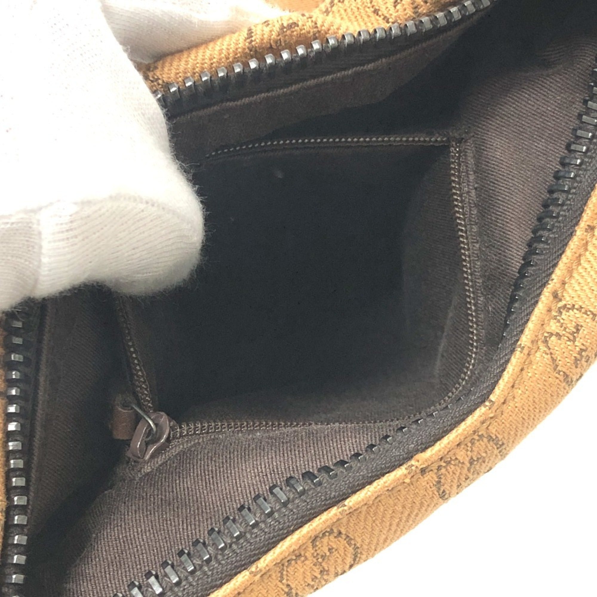 Gucci Beige Canvas Handbag Shoulder Bag (Pre-Owned)