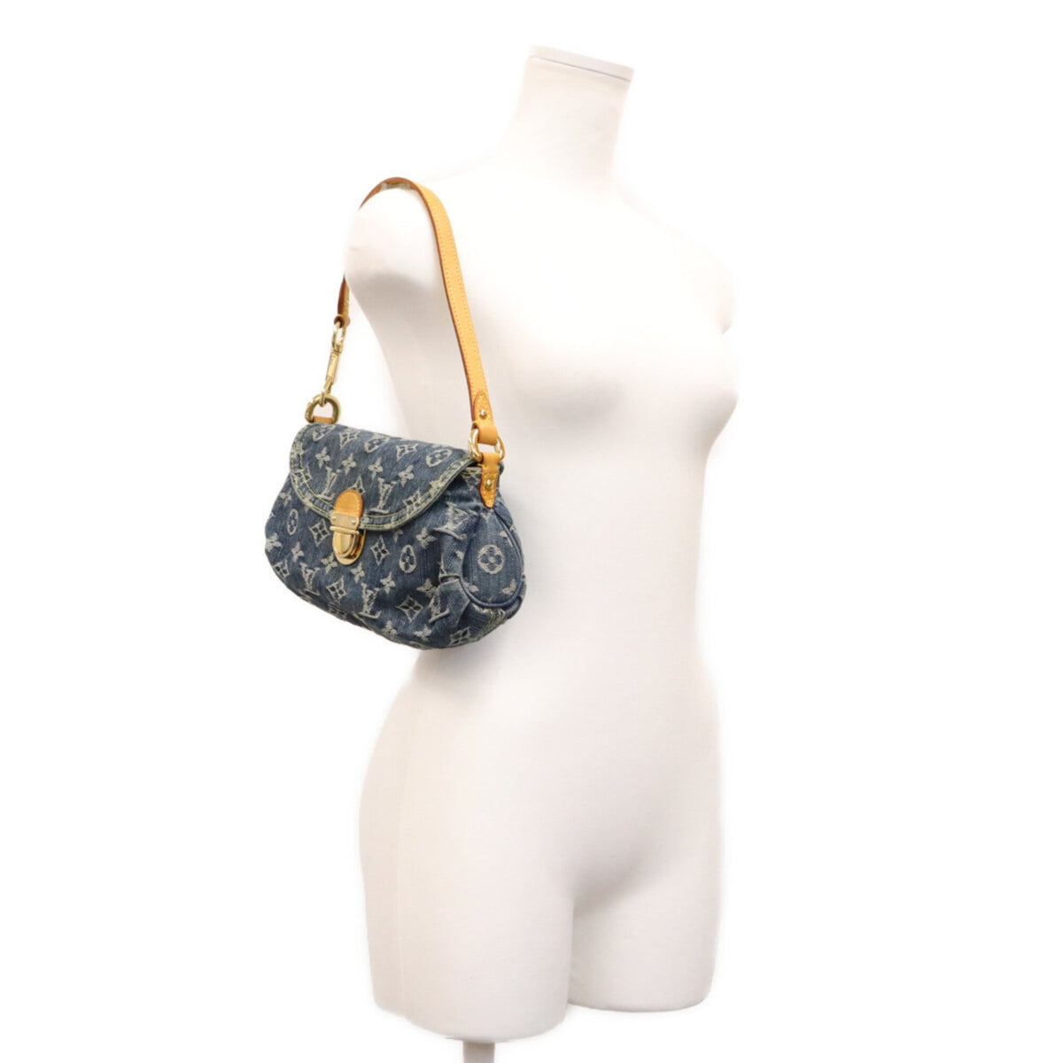 Louis Vuitton Gold Monogram Denim Shoulder Bag (Pre-Owned)