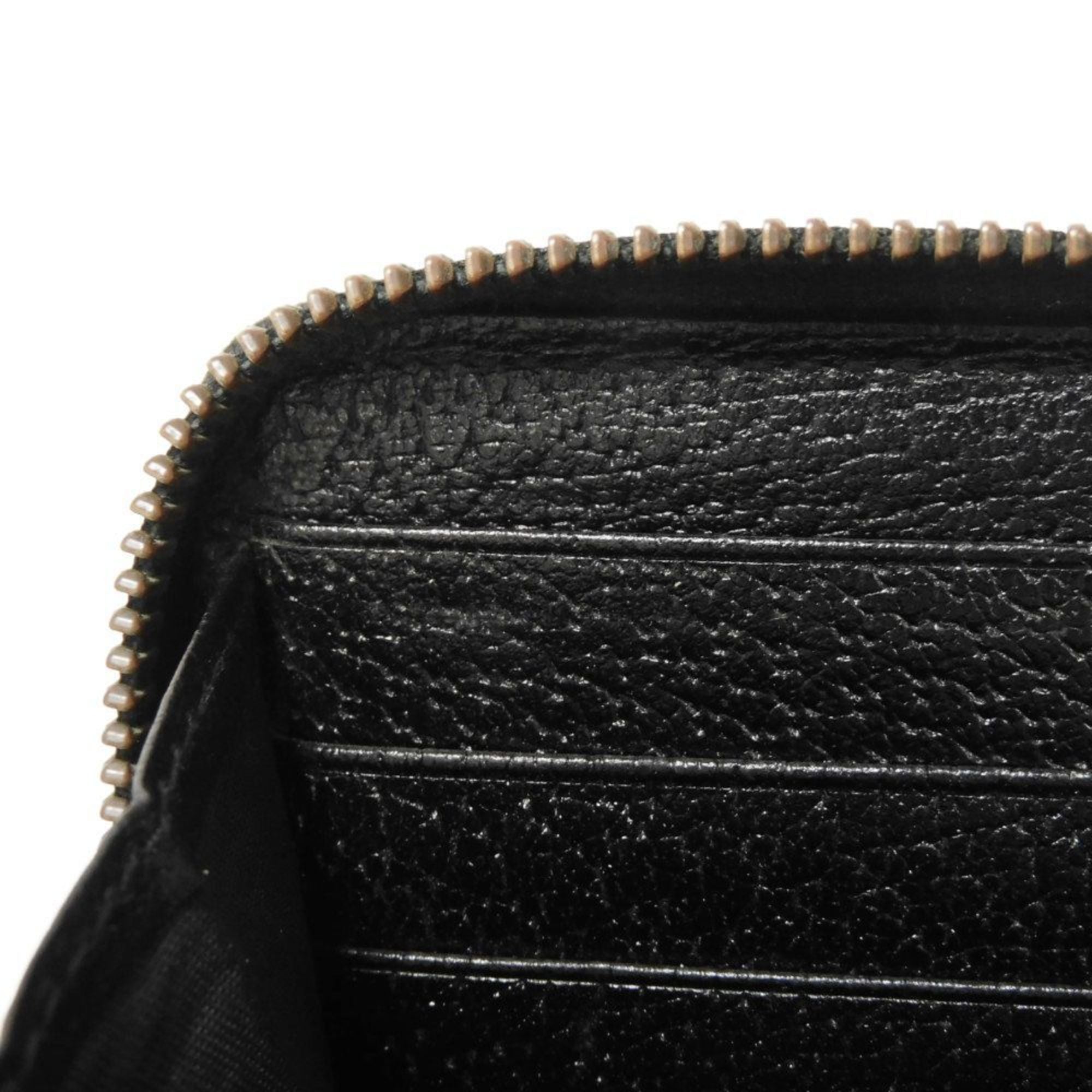 Gucci Black Leather Long Wallet (Bi-Fold) (Pre-Owned)