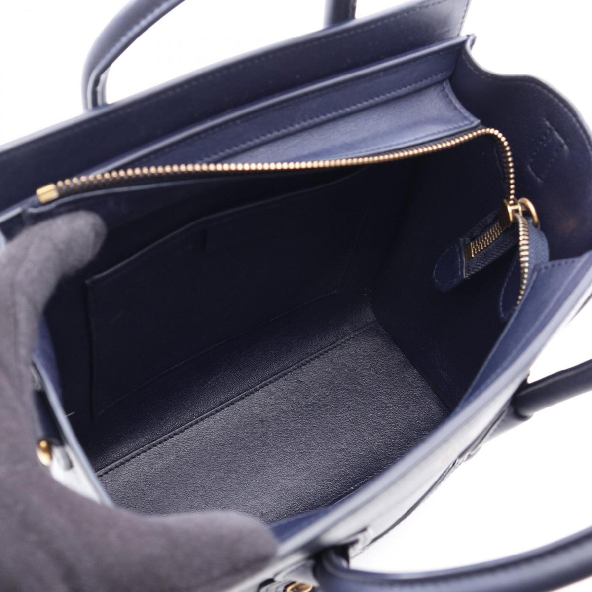 Celine Navy Leather Handbag (Pre-Owned)