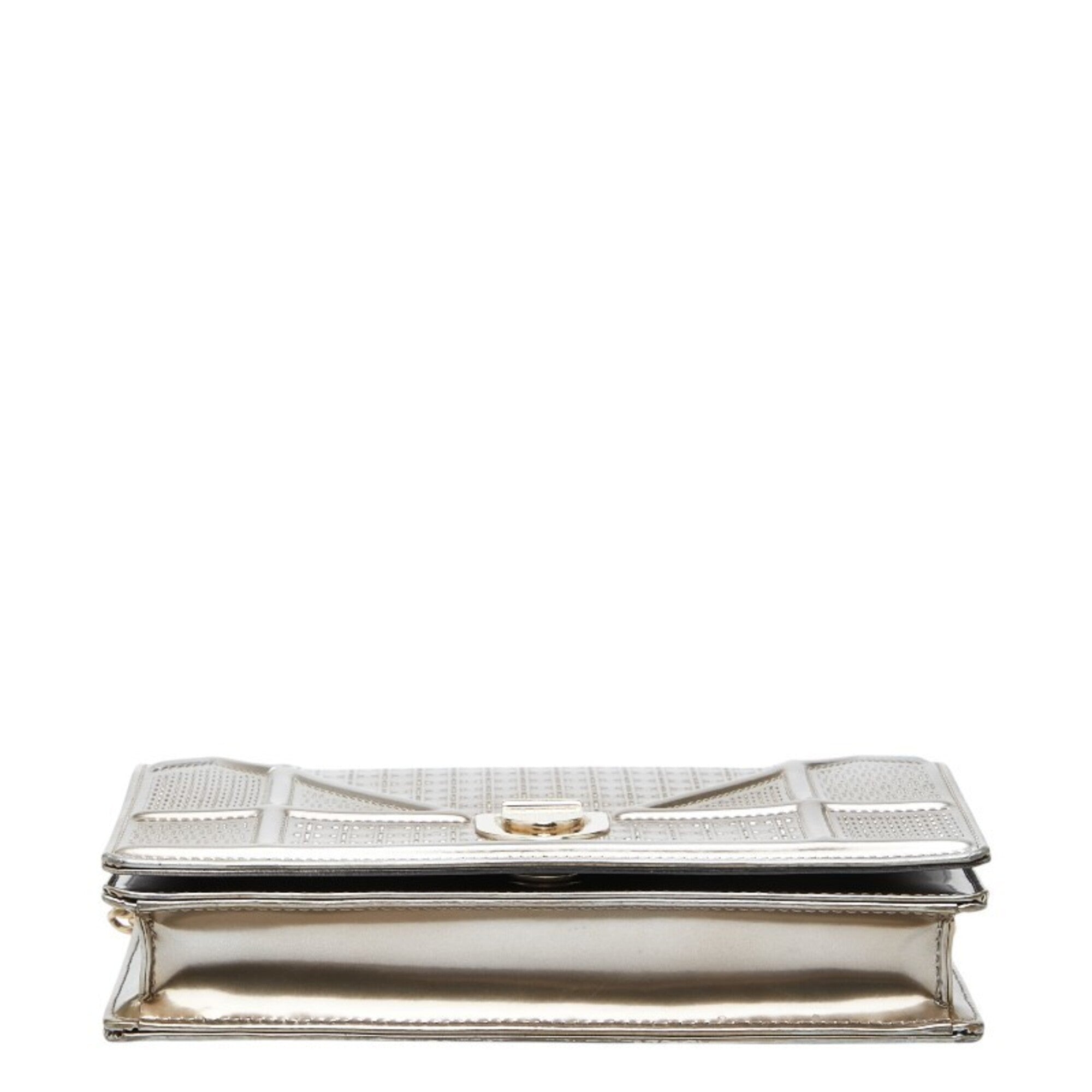 Christian Dior Silver Patent Leather Shoulder Bag (Pre-Owned)