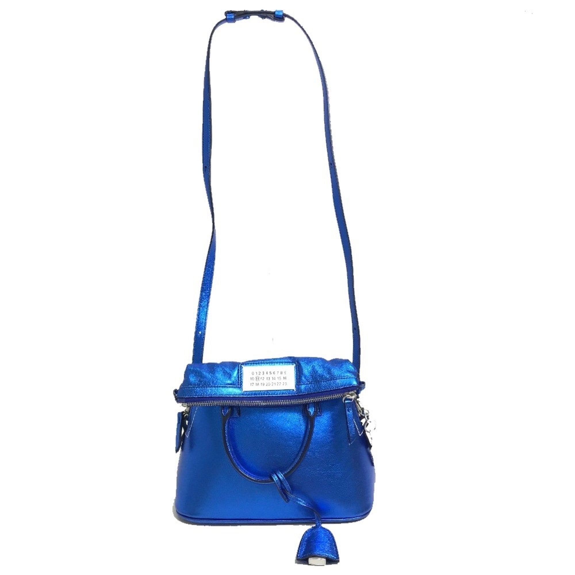Maison Margiela Blue Leather Shoulder Bag (Pre-Owned)
