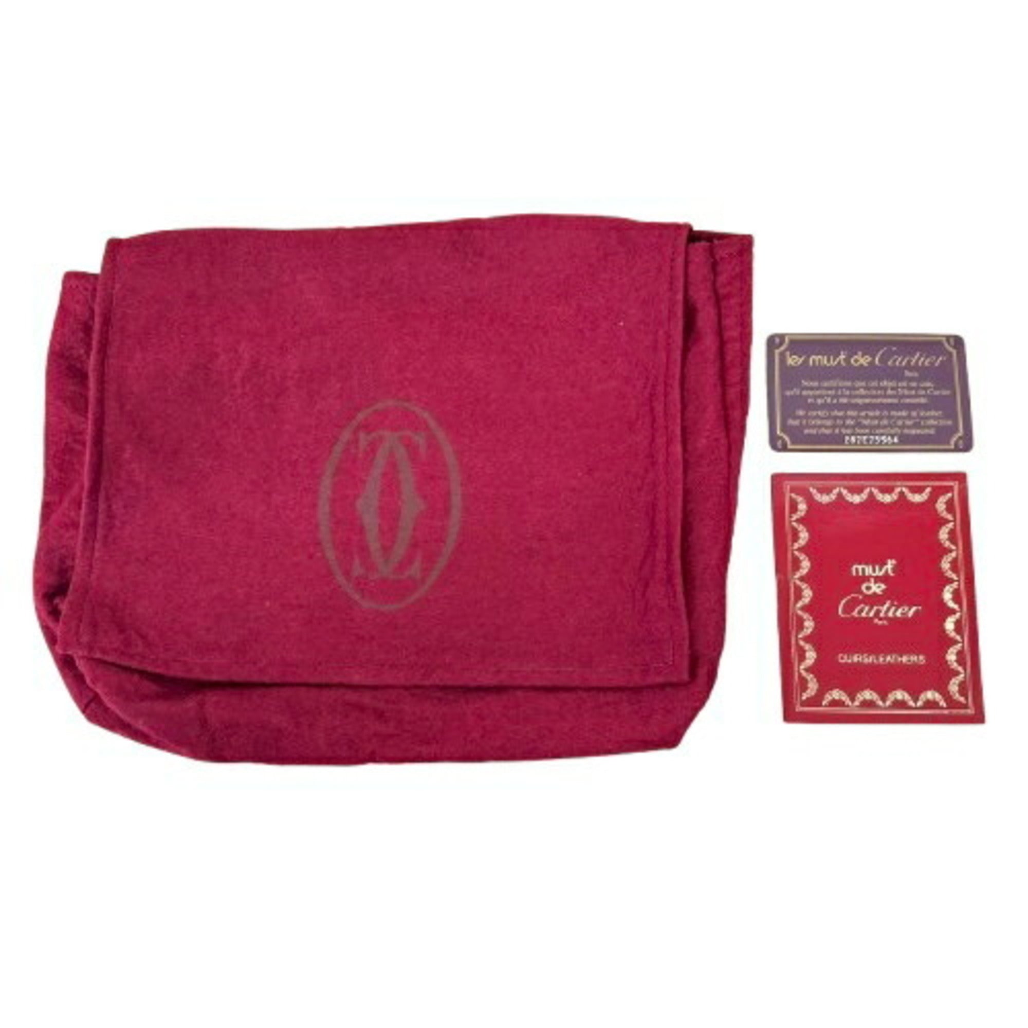 Cartier Must Bordeaux Leather Shoulder Bag (Pre-Owned)