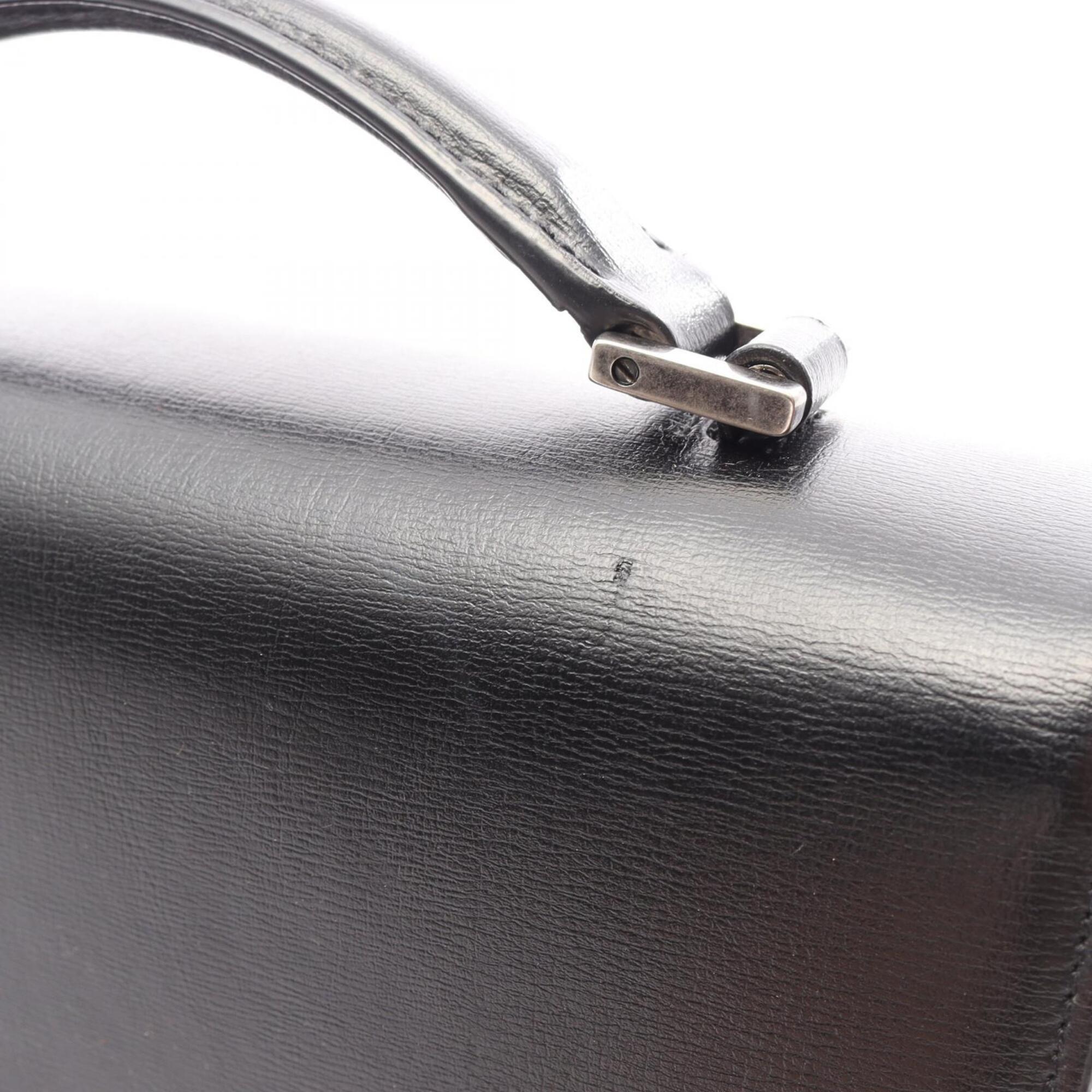 Saint Laurent Black Leather Handbag Shoulder Bag (Pre-Owned)