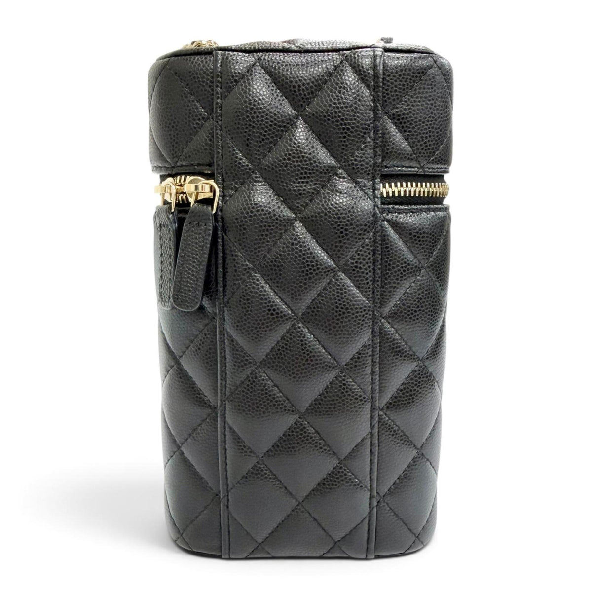 Chanel Black Grained Calfskin Shoulder Bag (Pre-Owned)