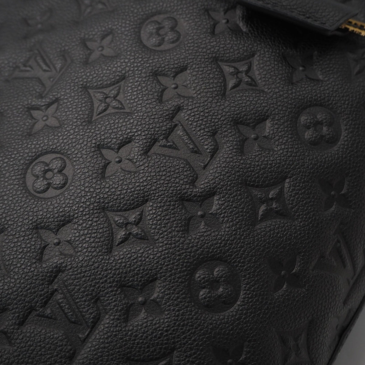 Louis Vuitton Black Leather Handbag Shoulder Bag (Pre-Owned)