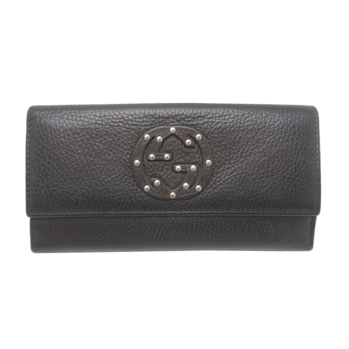 Gucci Black Leather Long Wallet (Bi-Fold) (Pre-Owned)